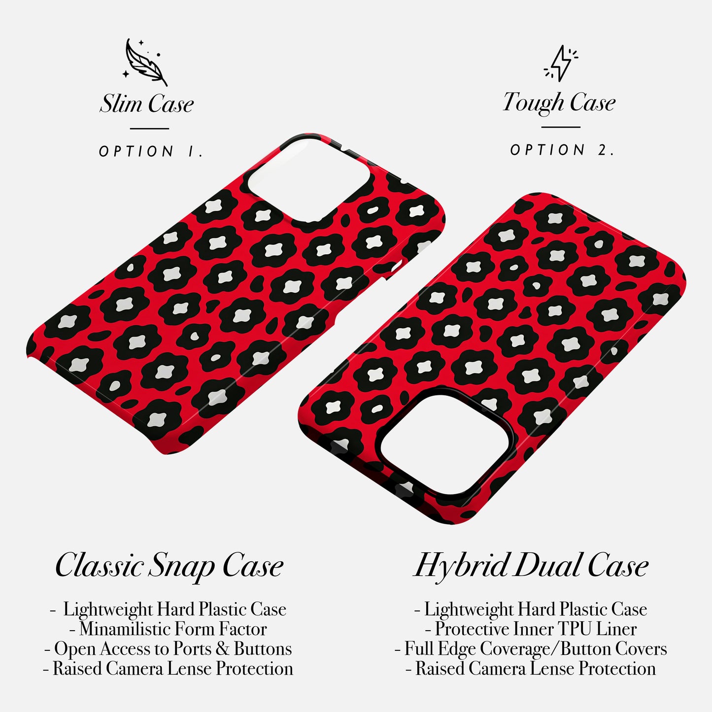 Abstract Bold Red Leopard Print Case Phone Case