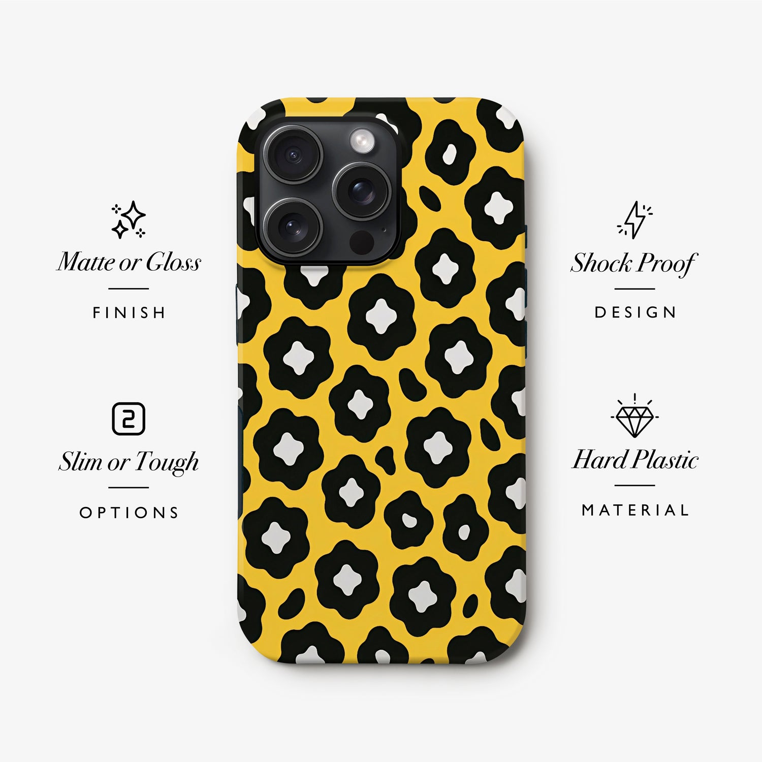 Abstract Bold Yellow Leopard Print Case Phone Case