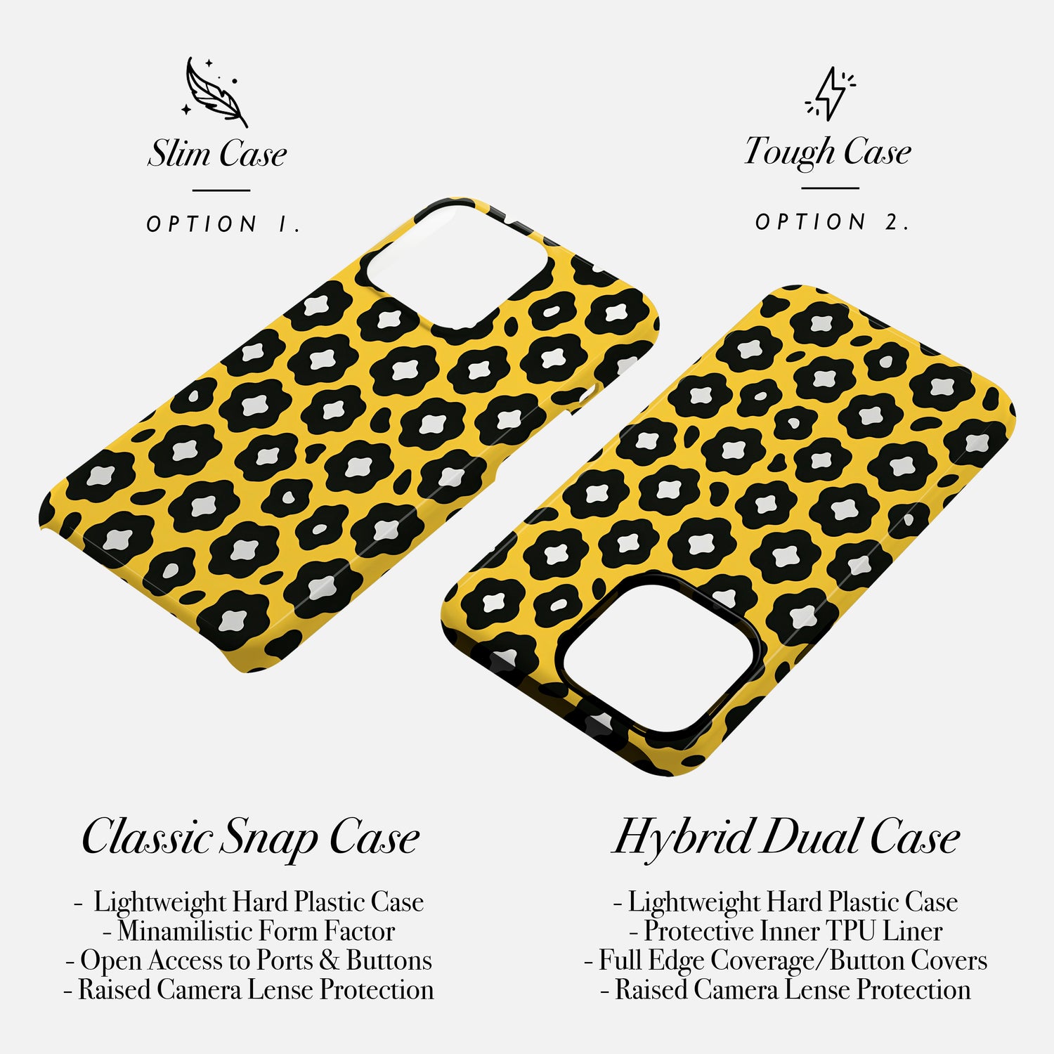 Abstract Bold Yellow Leopard Print Case Phone Case