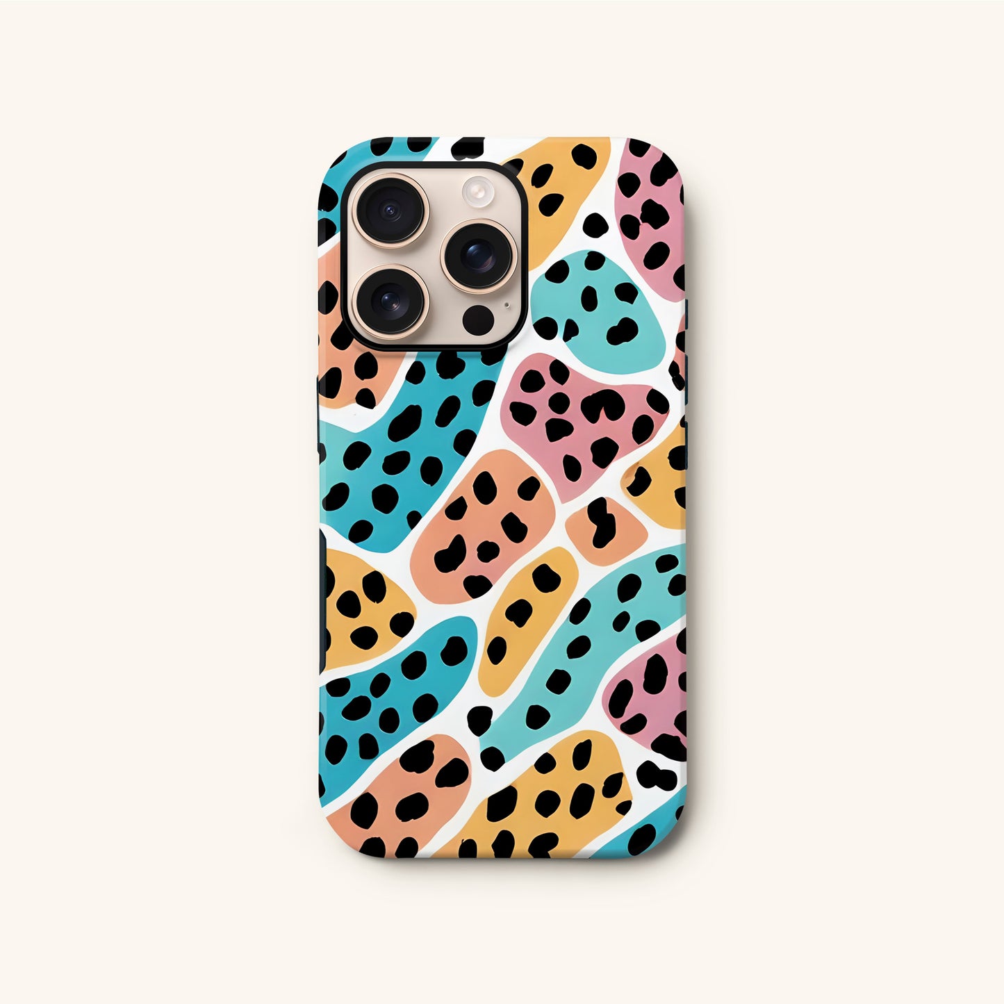 Abstract Colour Block Leopard Print Case Phone Case