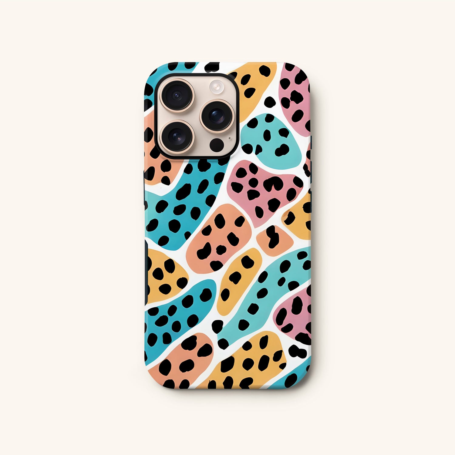 Abstract Colour Block Leopard Print Case Phone Case