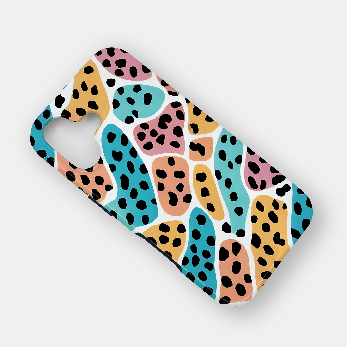 Abstract Colour Block Leopard Print Case Phone Case