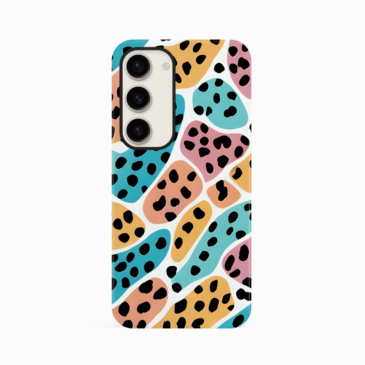 Abstract Colour Block Leopard Print Case Phone Case