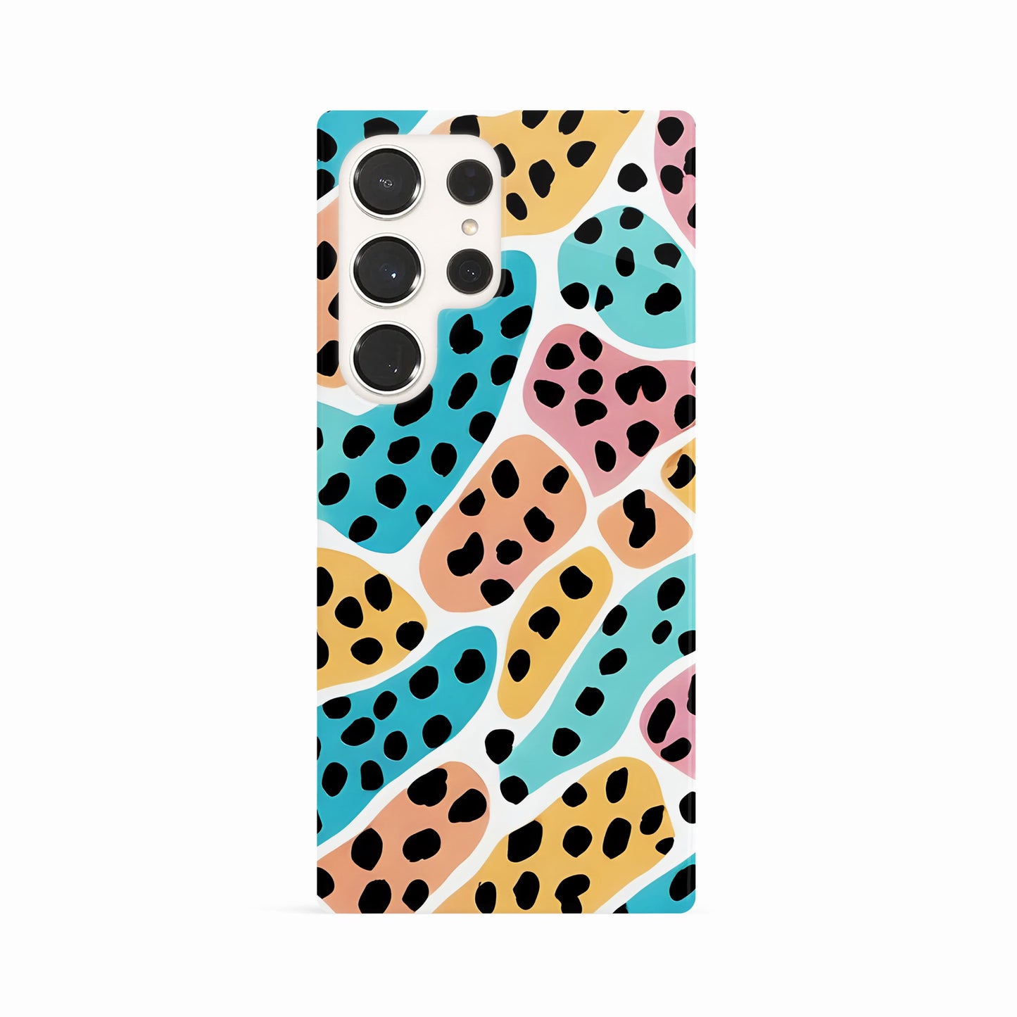 Abstract Colour Block Leopard Print Case Phone Case