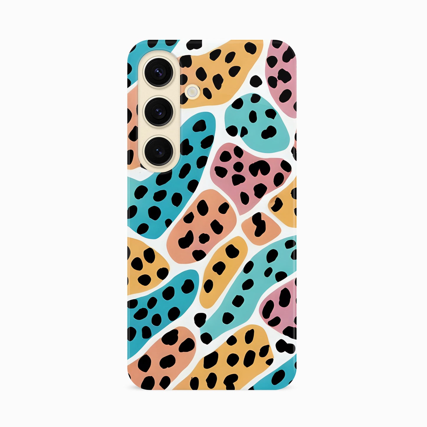 Abstract Colour Block Leopard Print Case Phone Case