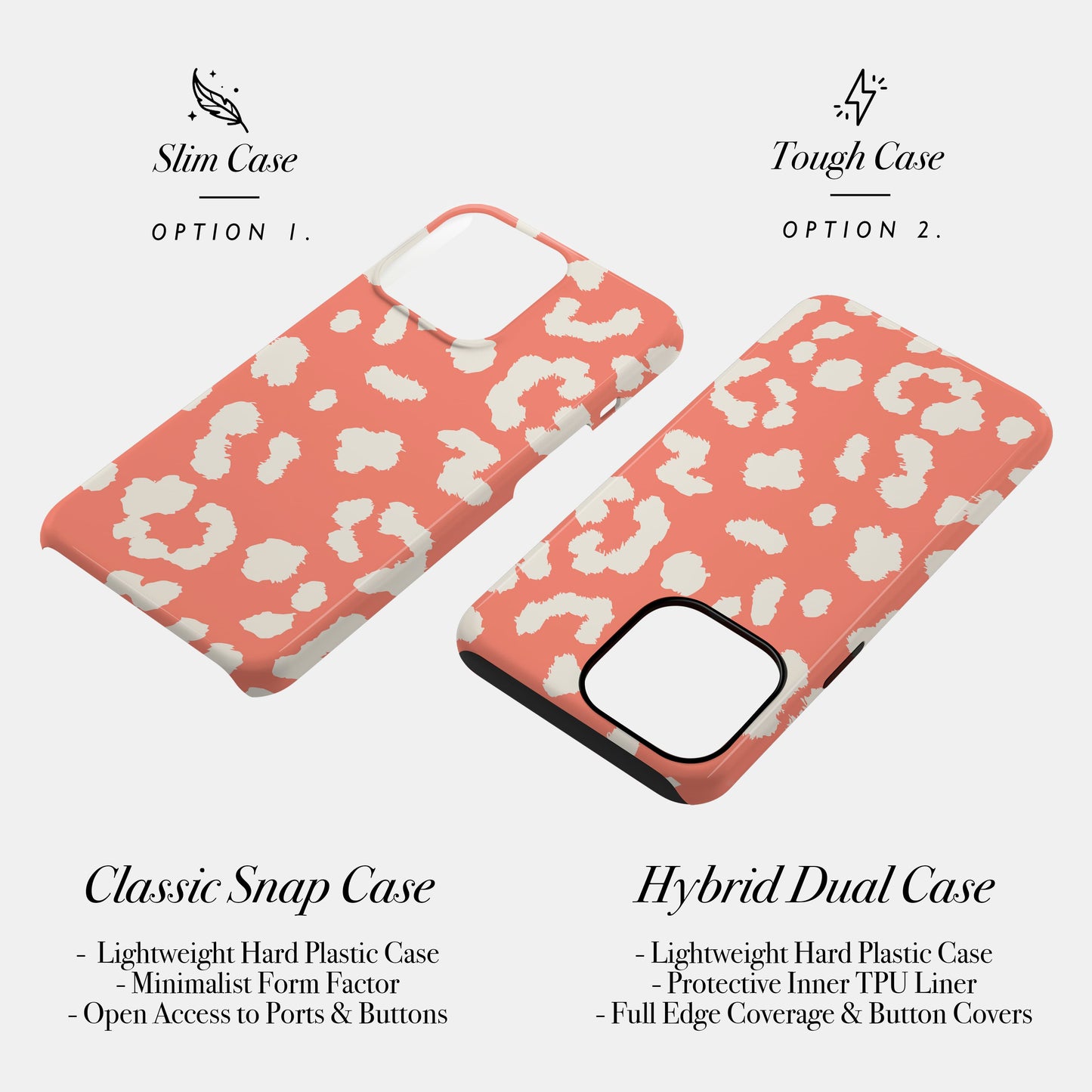 Abstract Orange Coral Leopard Print Case Phone Case