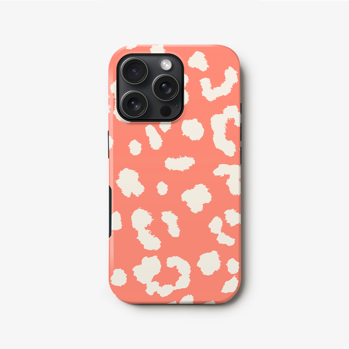 Abstract Orange Coral Leopard Print Case iPhone 16 Phone Case