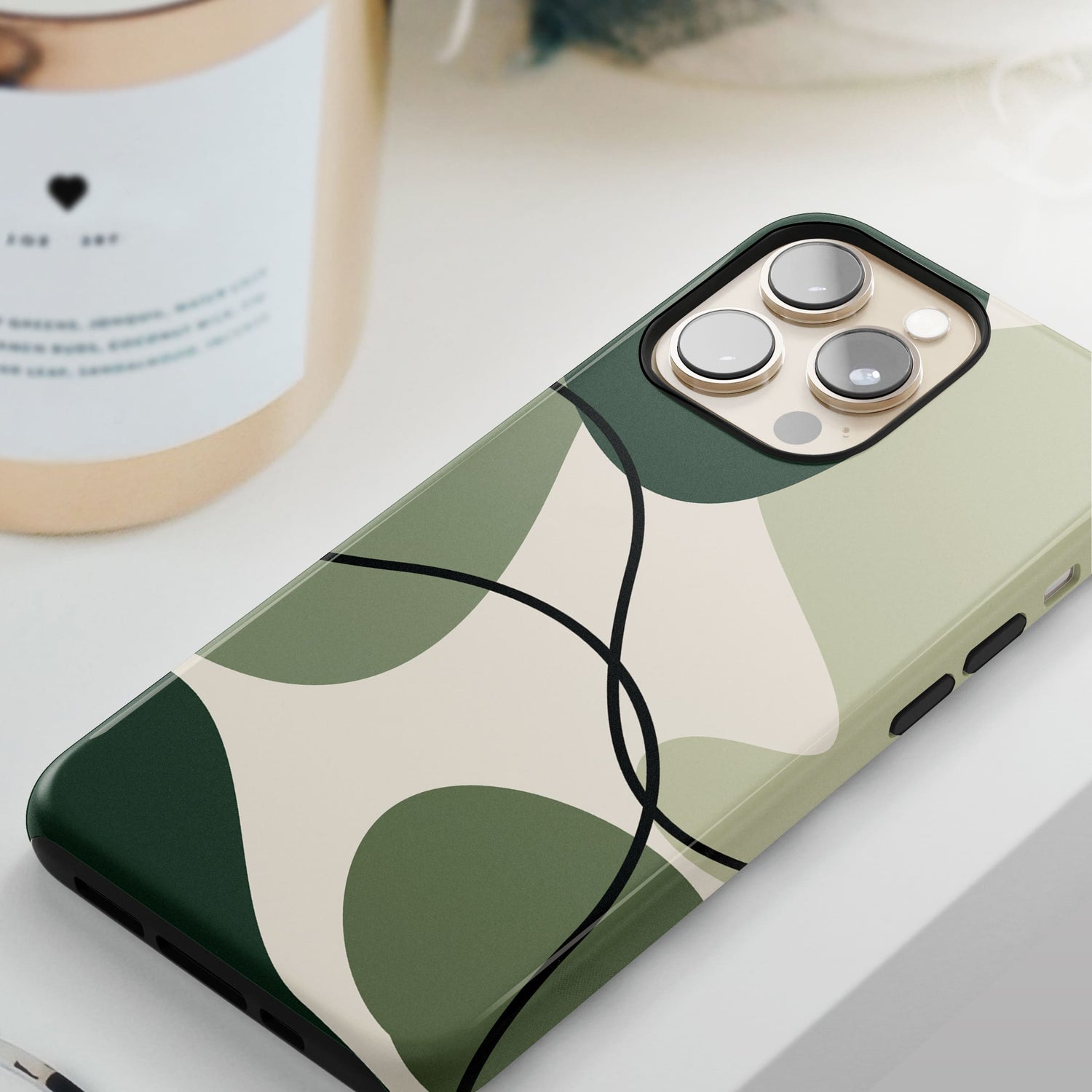 Green Abstract Colour Block Print Case  Phone Case