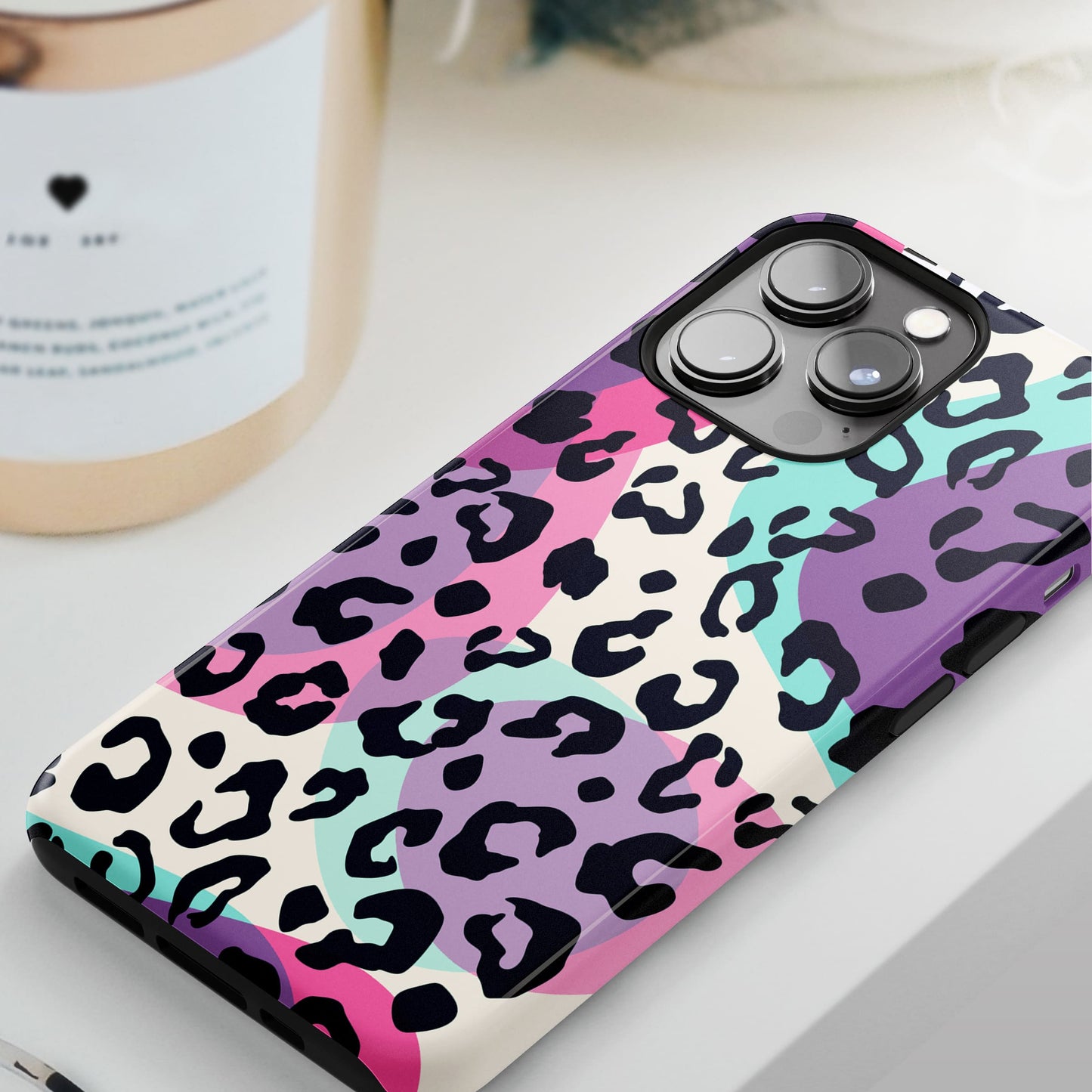 Abstract Multicolour Leopard Spots Case Phone Case