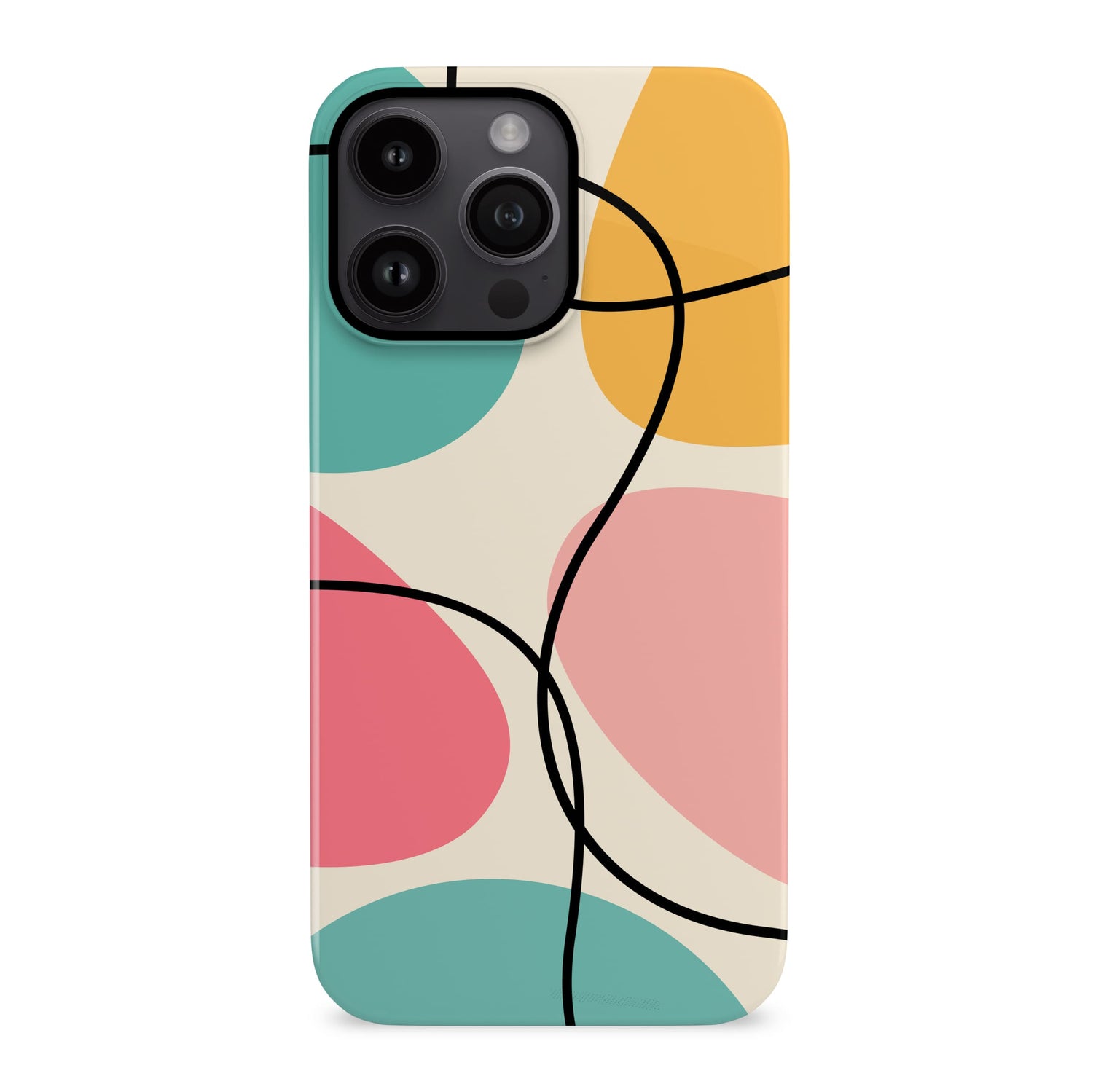 Abstract Colour Block Pattern Case iPhone 16 Pro Phone Case