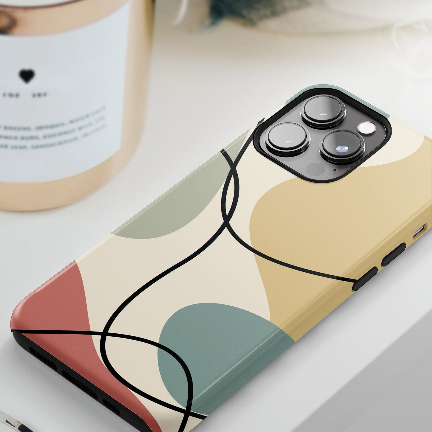 Abstract Muted Colour Block Case  Phone Case