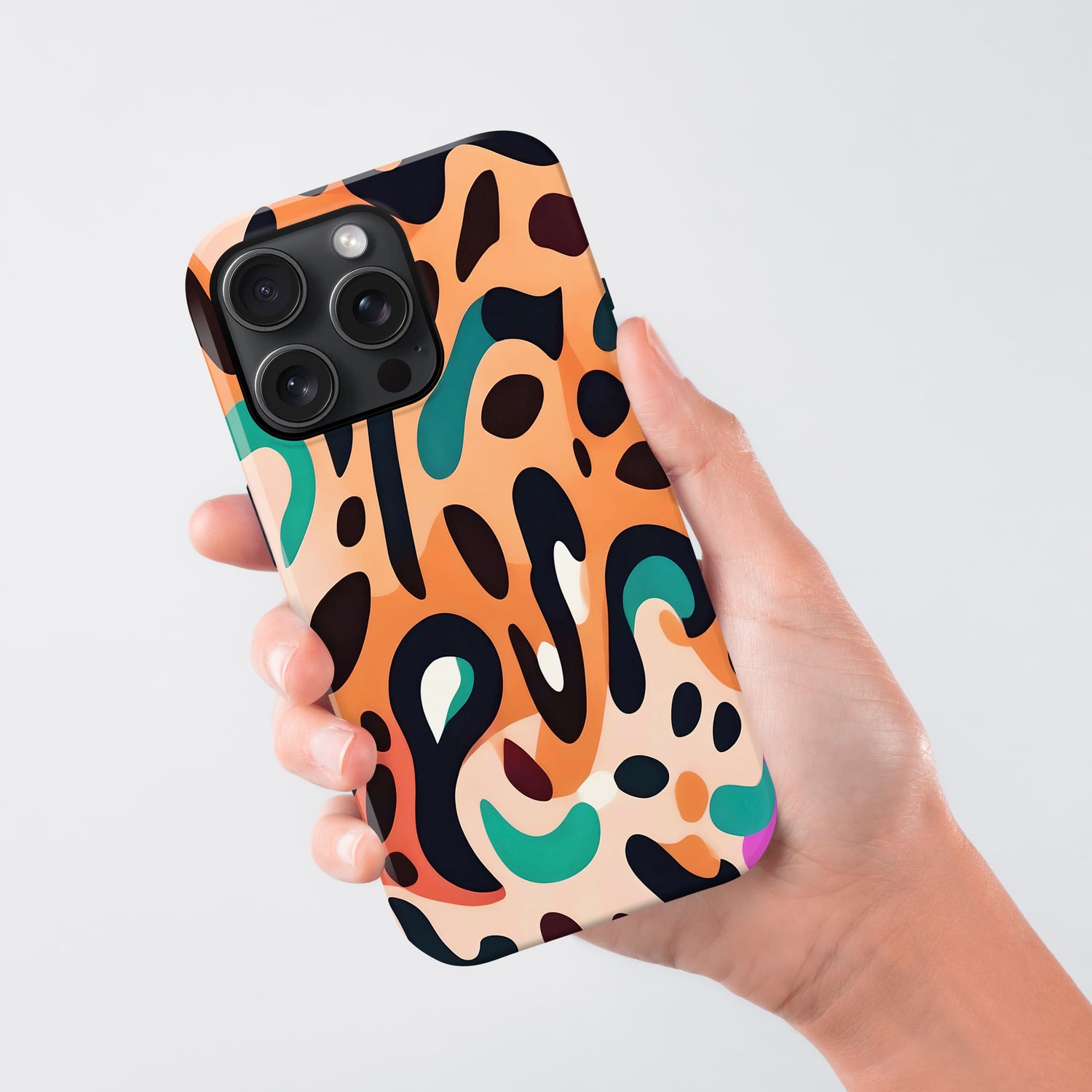 Abstract Orange Leopard Print Case Phone Case