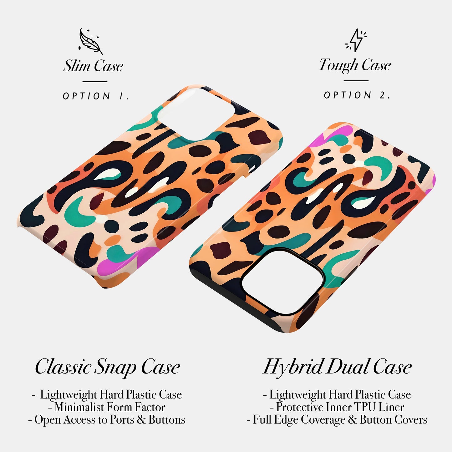 Abstract Orange Leopard Print Case Phone Case
