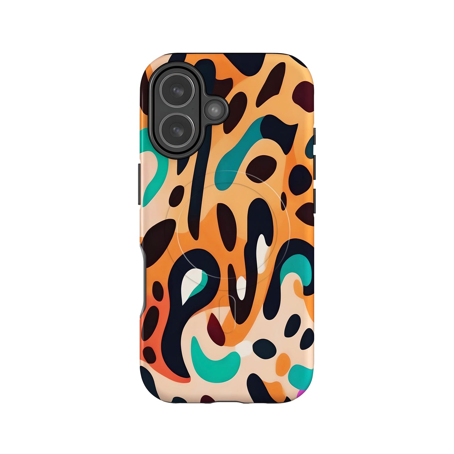 Abstract Orange Leopard Print Magsafe Case