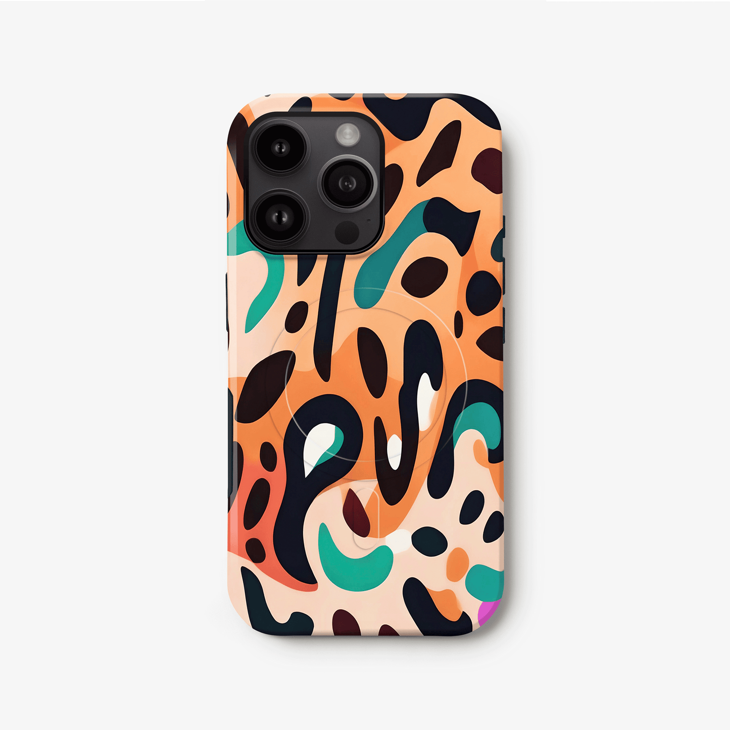 Abstract Orange Leopard Print Magsafe Case