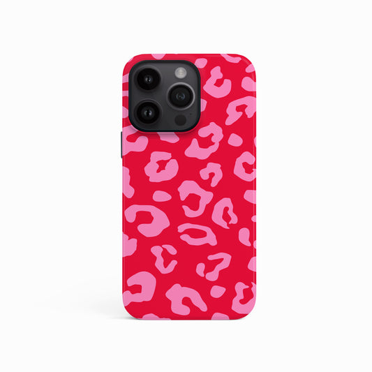 Pink and Red Leopard Print Case