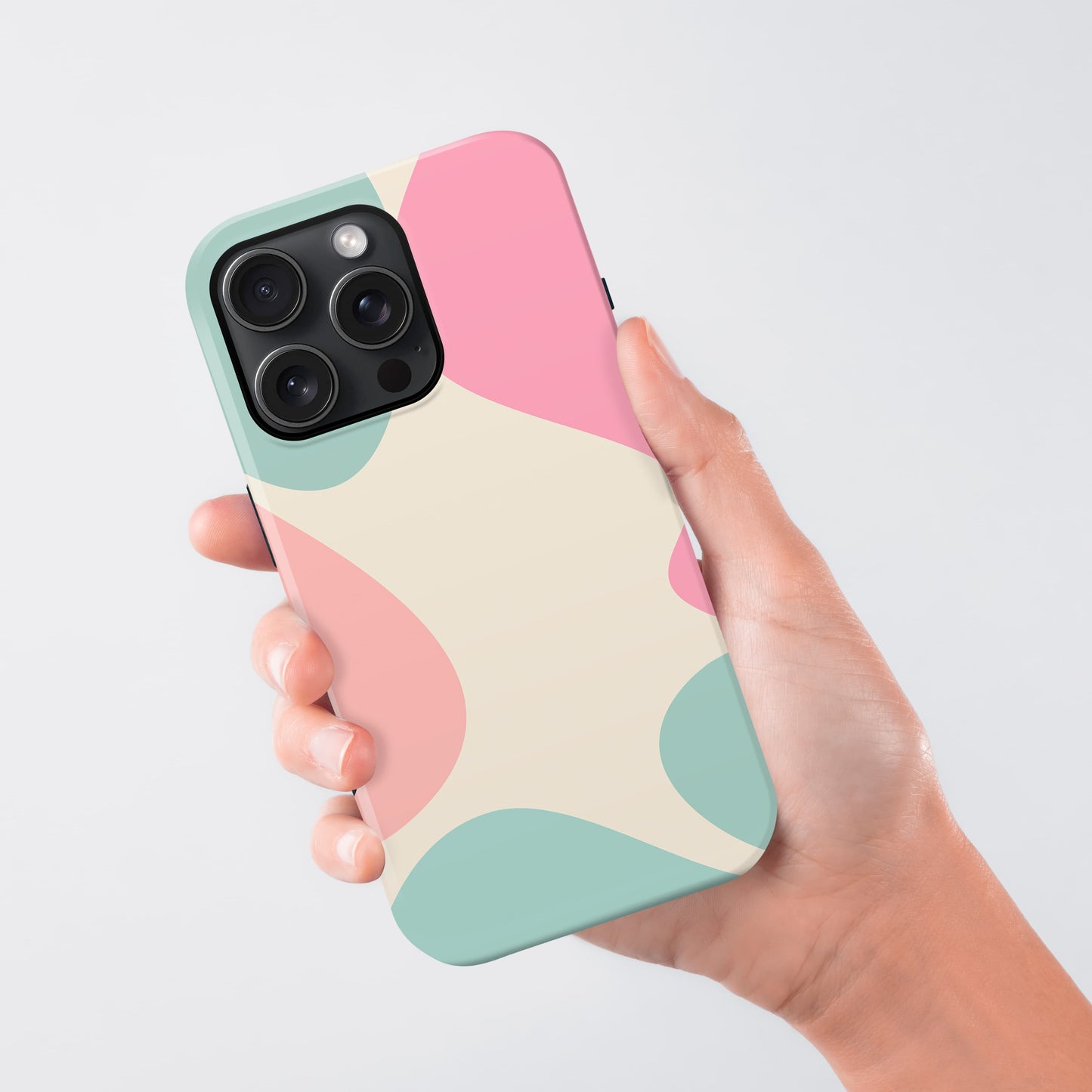 Baby Pink and Blue Personalised Abstract Case Phone Case