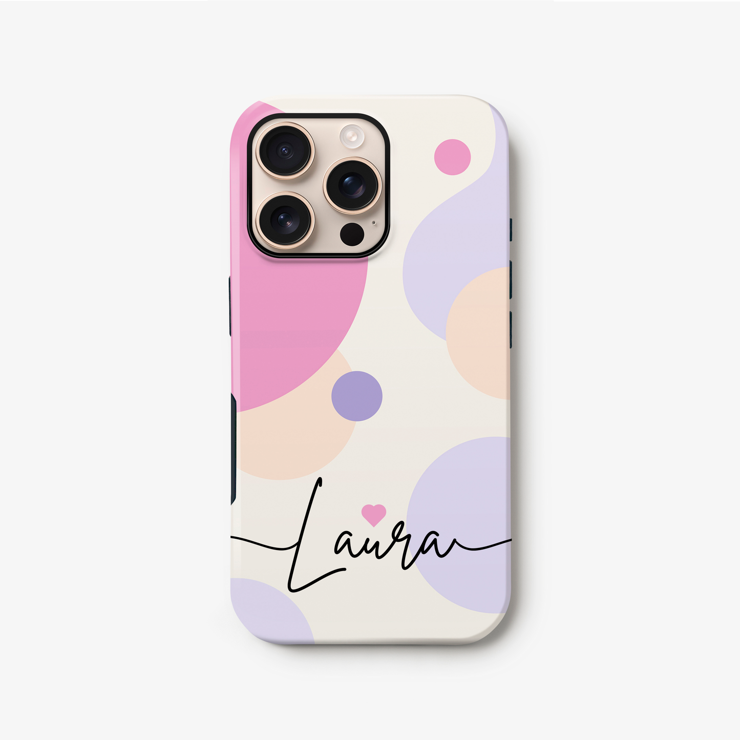 Abstract Pink Spots Personalised Case iPhone 16 Phone Case