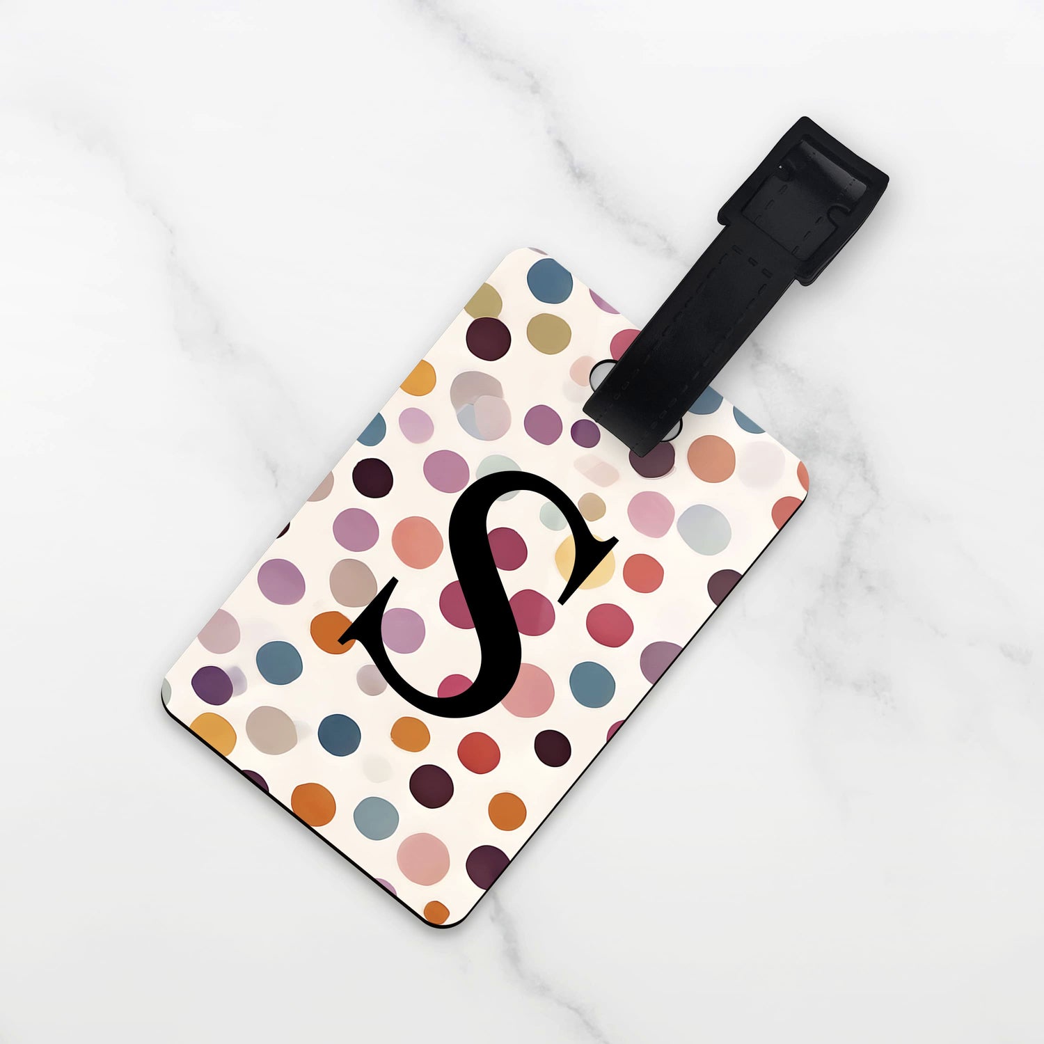 Personalised Polka Dot Luggage Tag  luggage tag