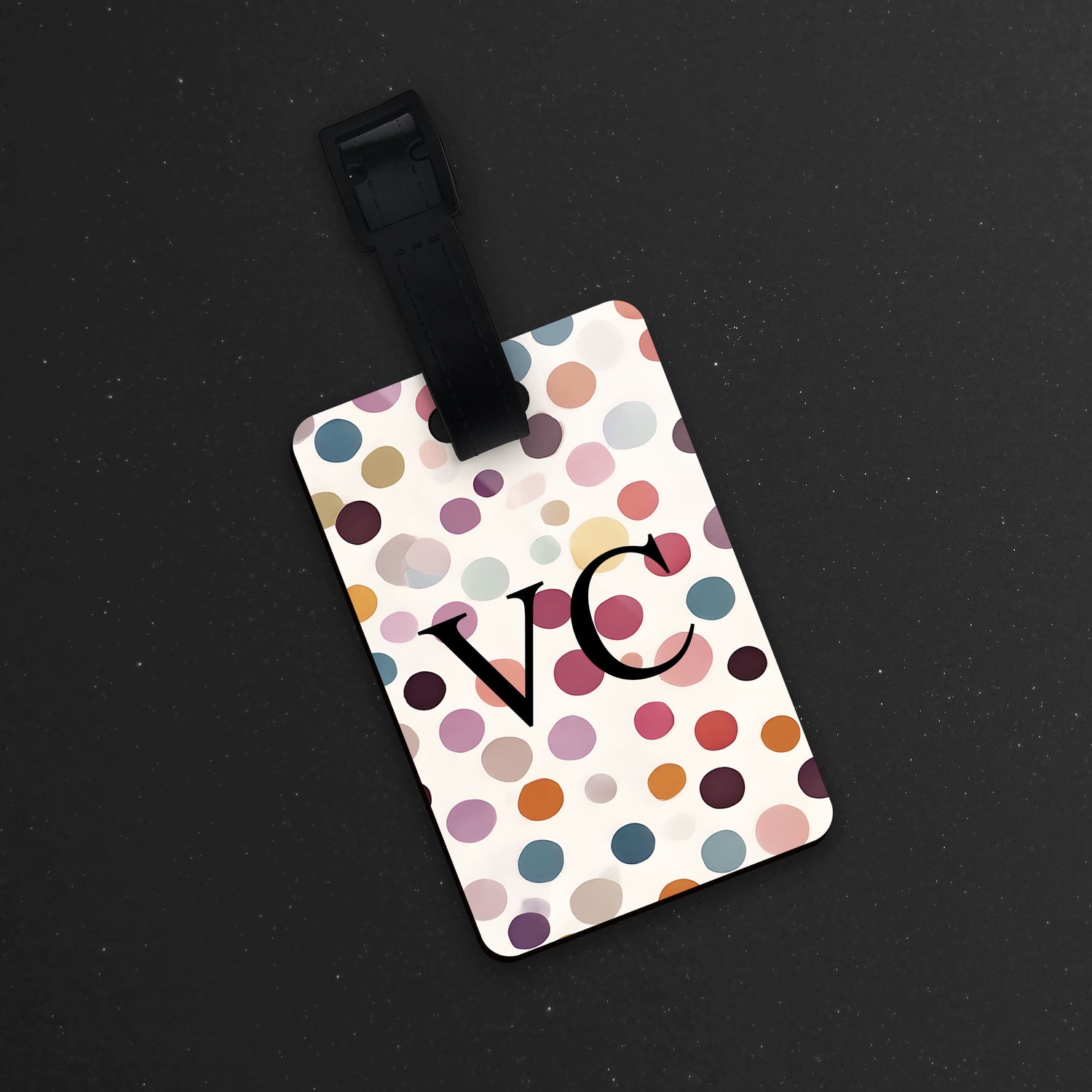 Personalised Polka Dot Luggage Tag  luggage tag