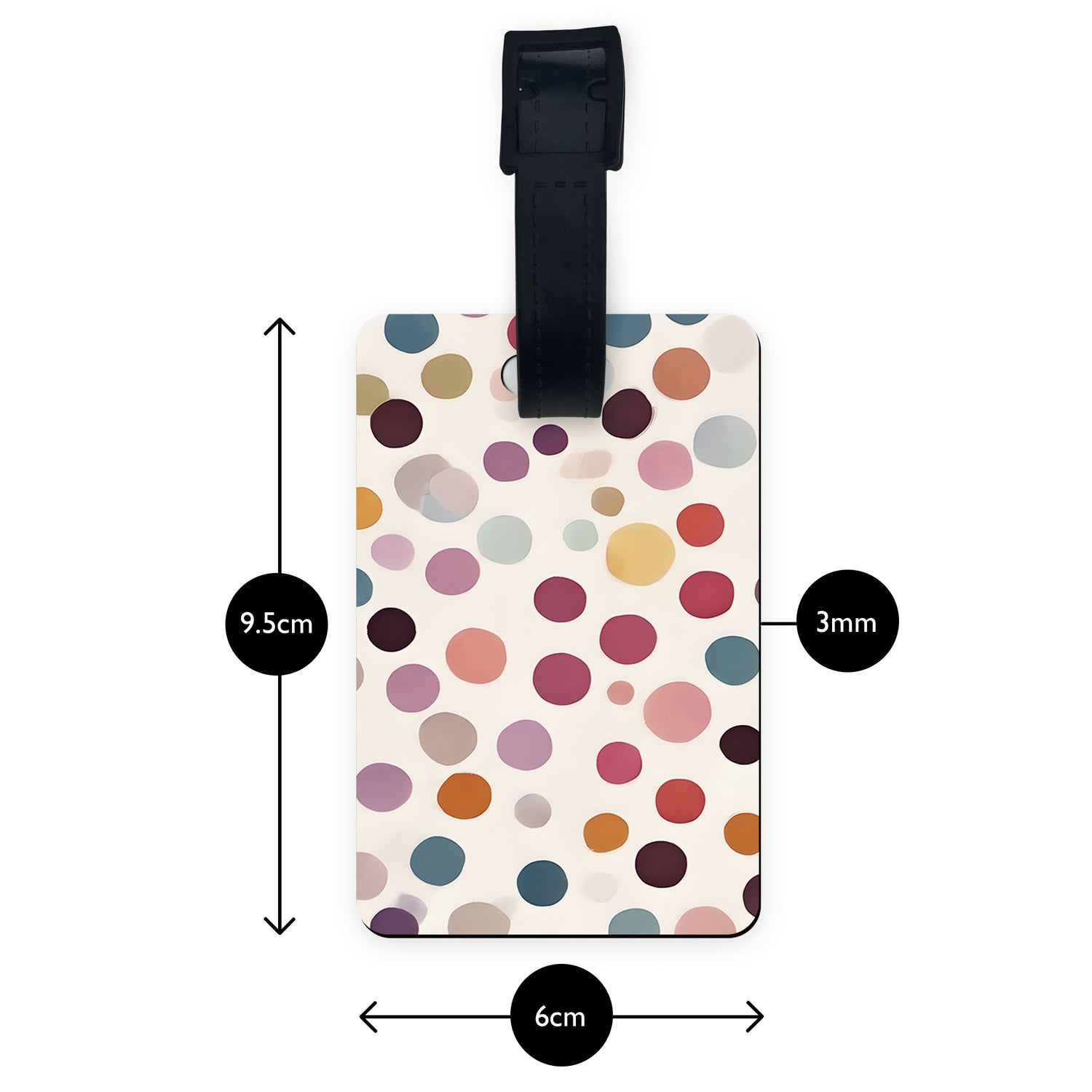 Personalised Polka Dot Luggage Tag  luggage tag