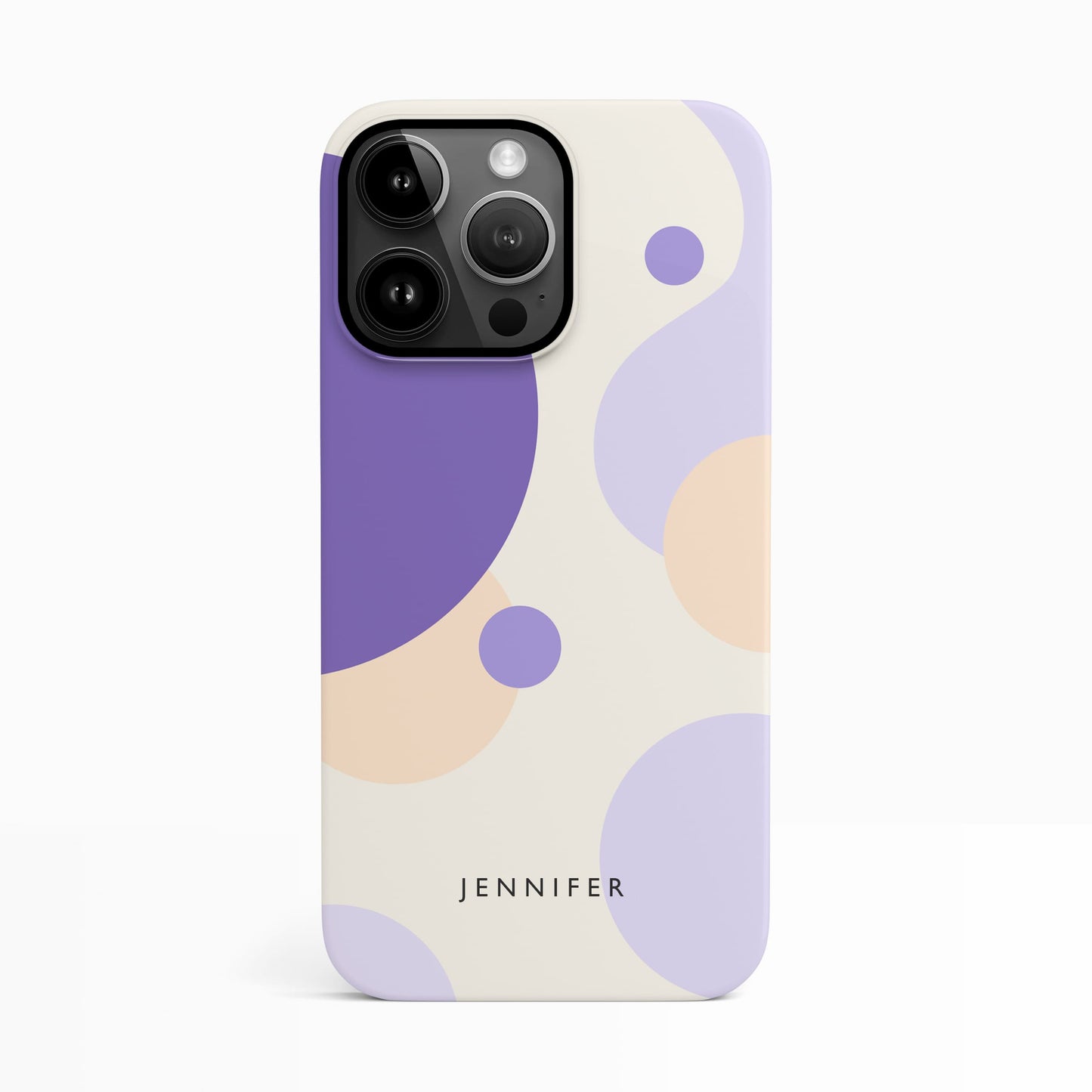 Abstract Purple Spots Personalised Case iPhone 16 Pro Phone Case