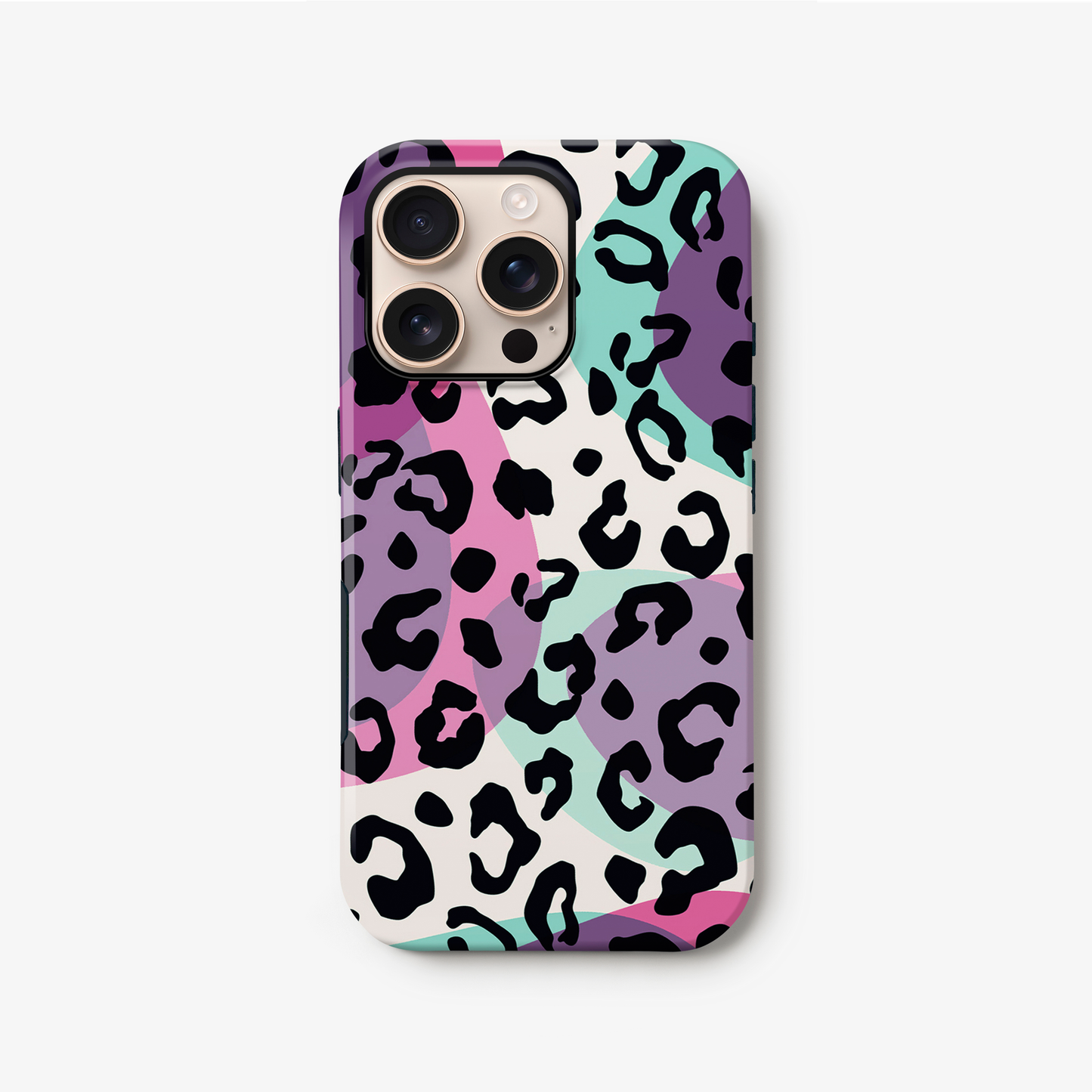 Abstract Multicolour Leopard Spots Case iPhone 16 Phone Case