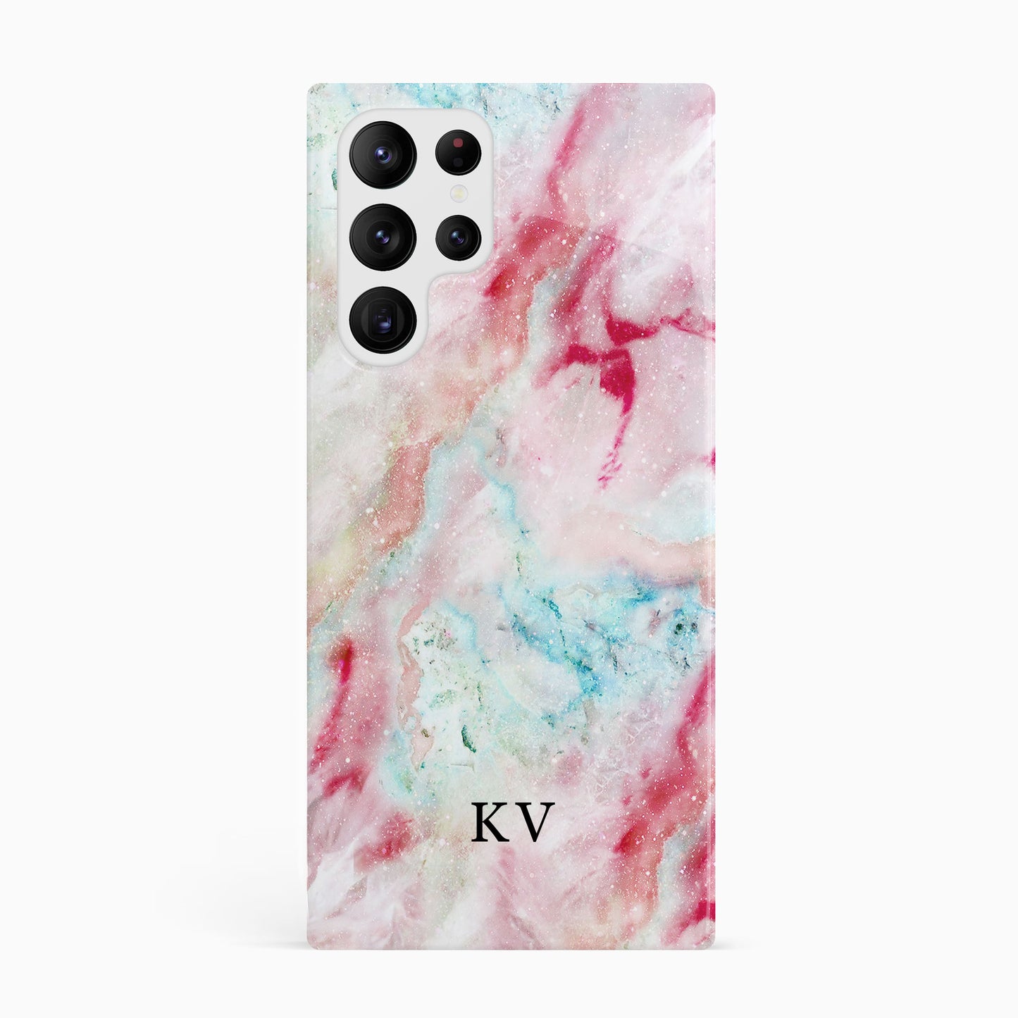 Abstract Red Marble Custom Initials Case Phone Case