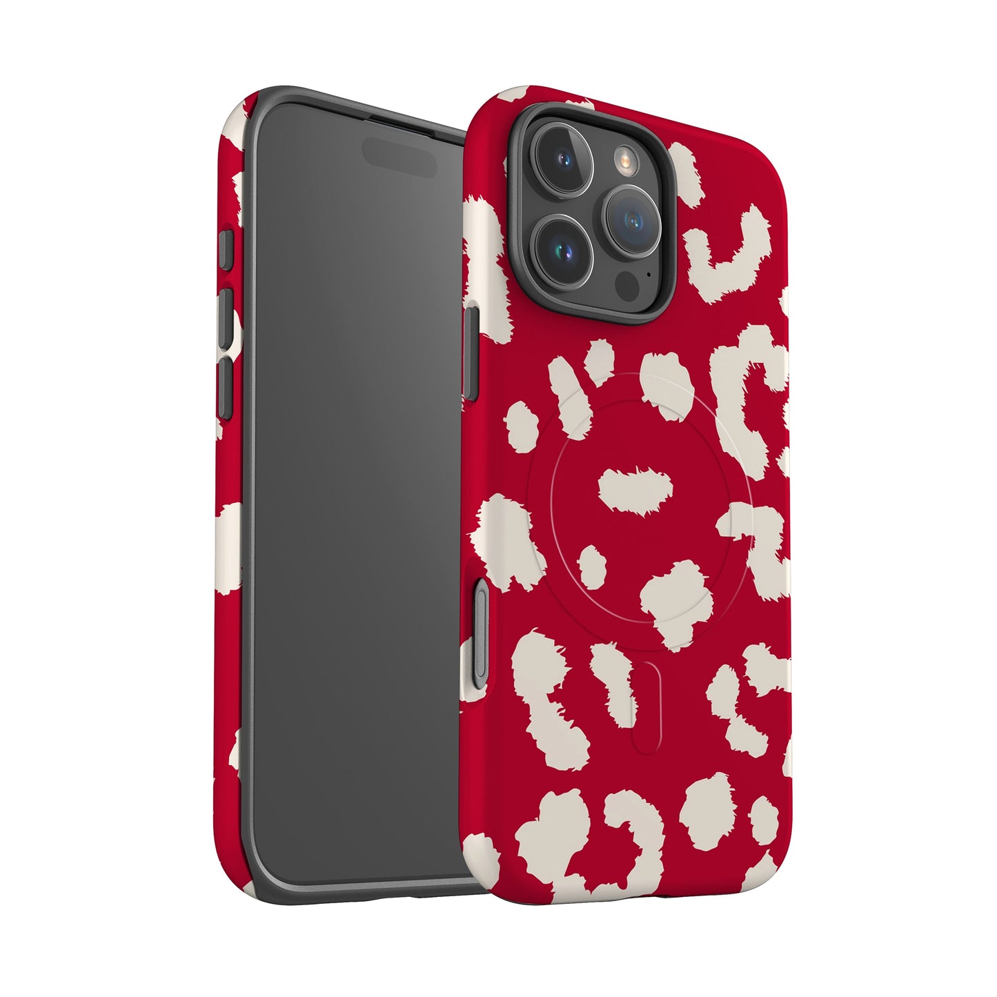 Abstract Red Leopard Print Magsafe Case
