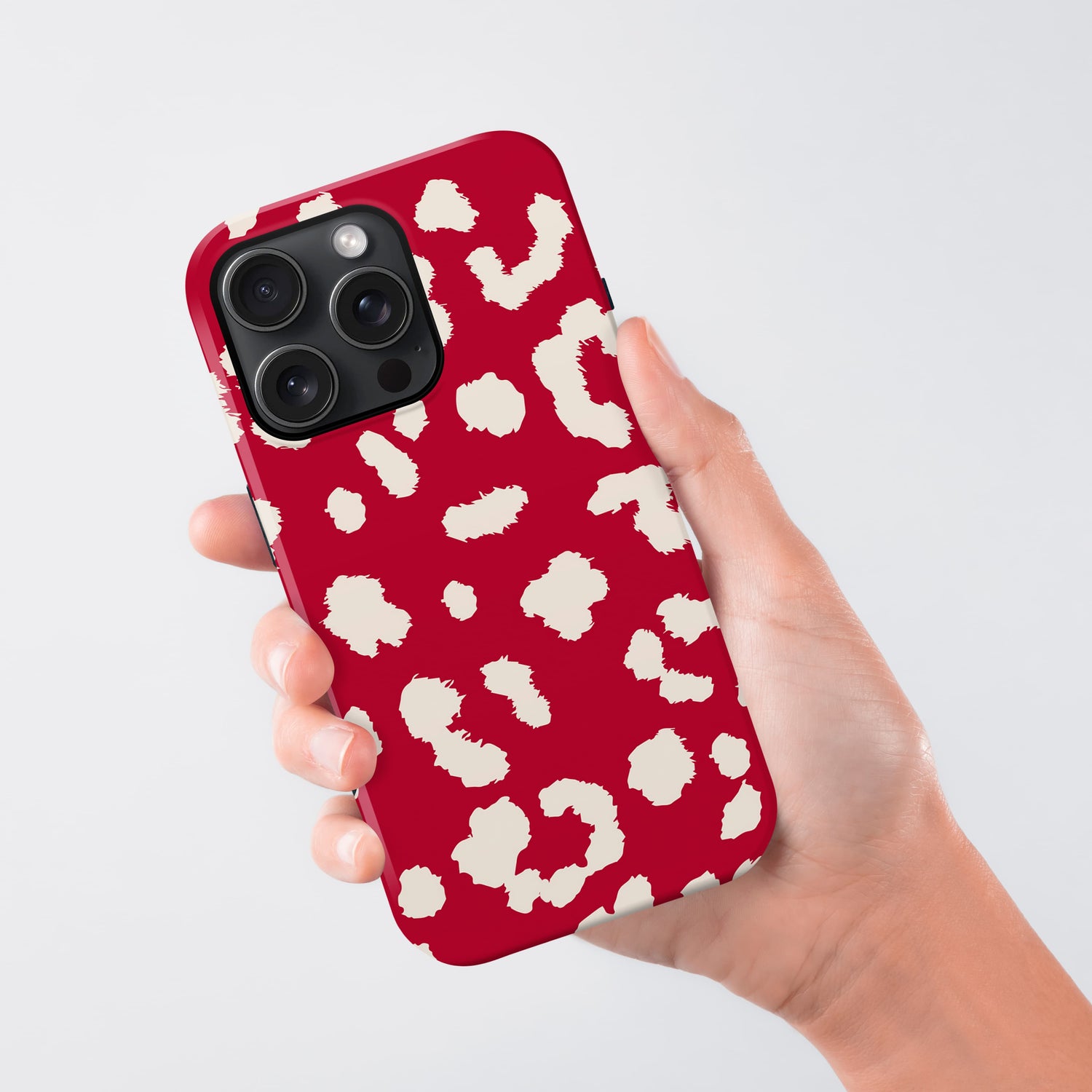 Abstract Red Cloud Leopard Print Case Phone Case
