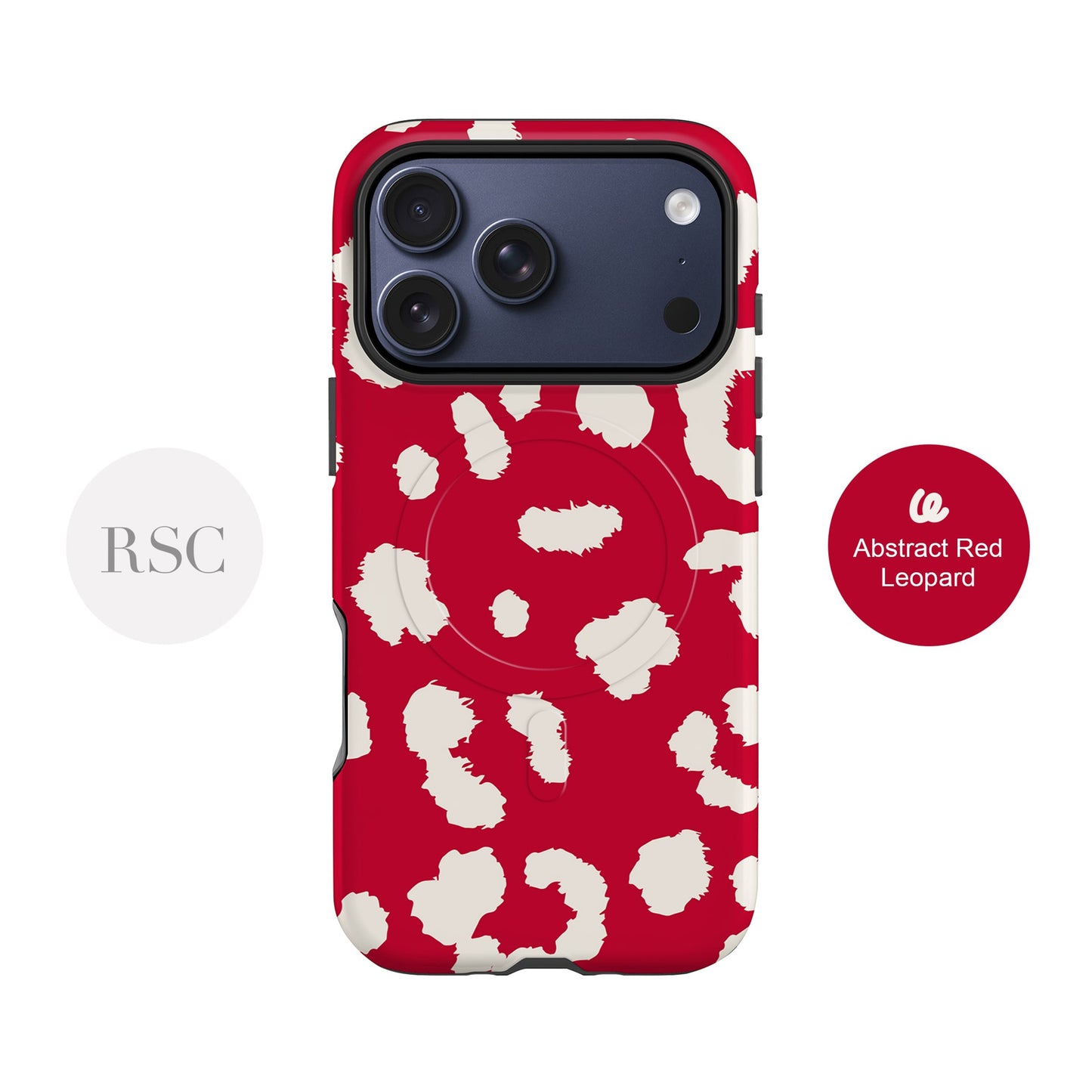 Abstract Red Leopard Print Magsafe Case