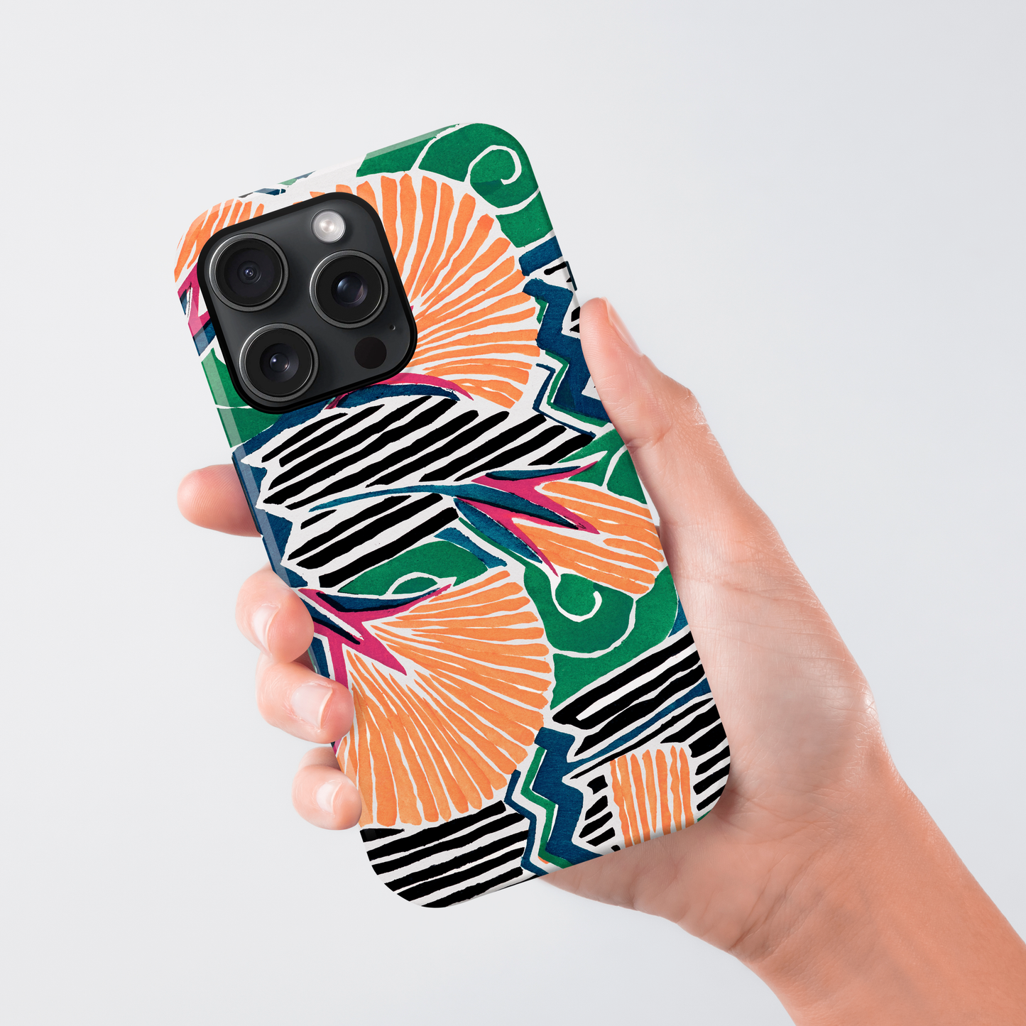 Retro Orange Floral Case Phone Case