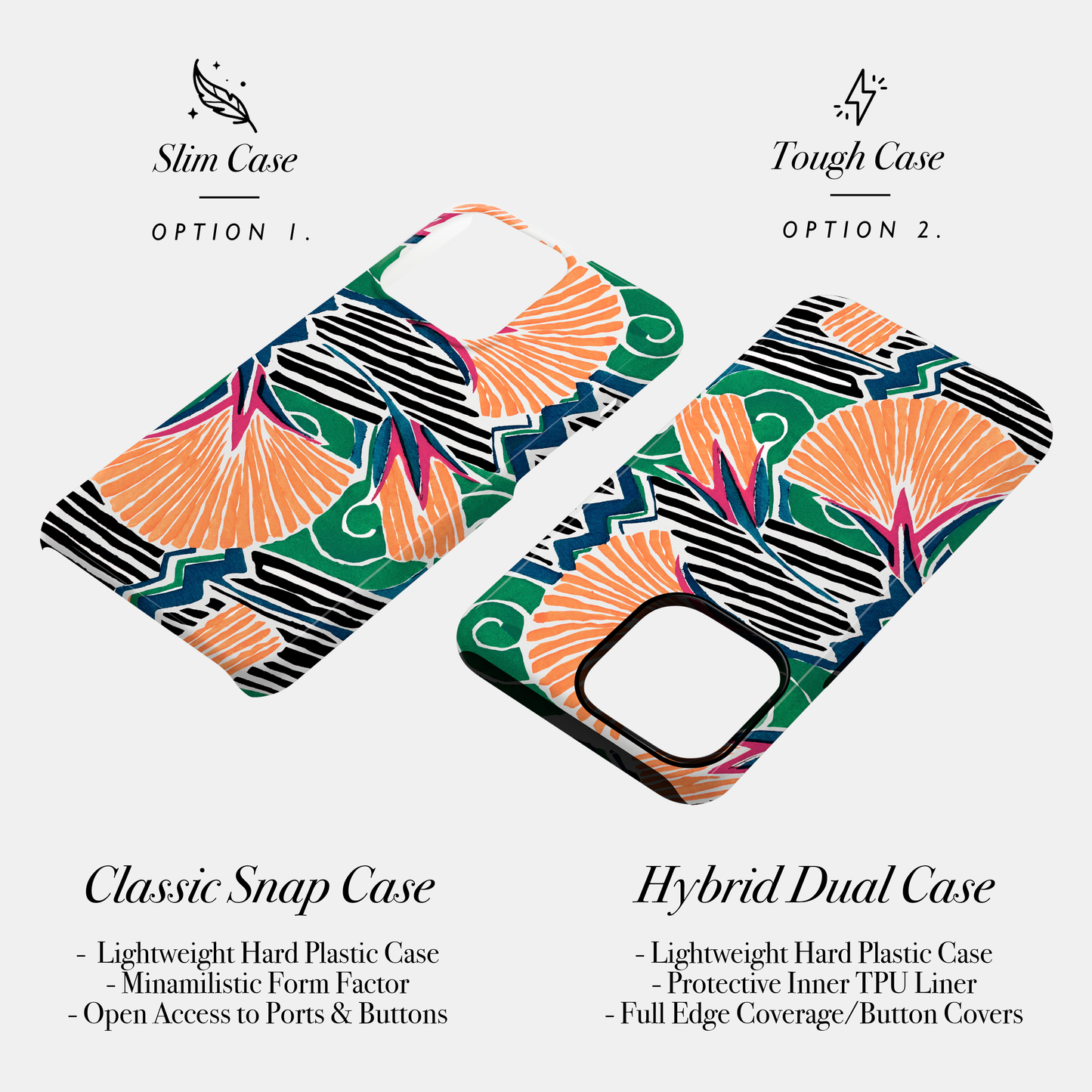 Retro Orange Floral Case Phone Case