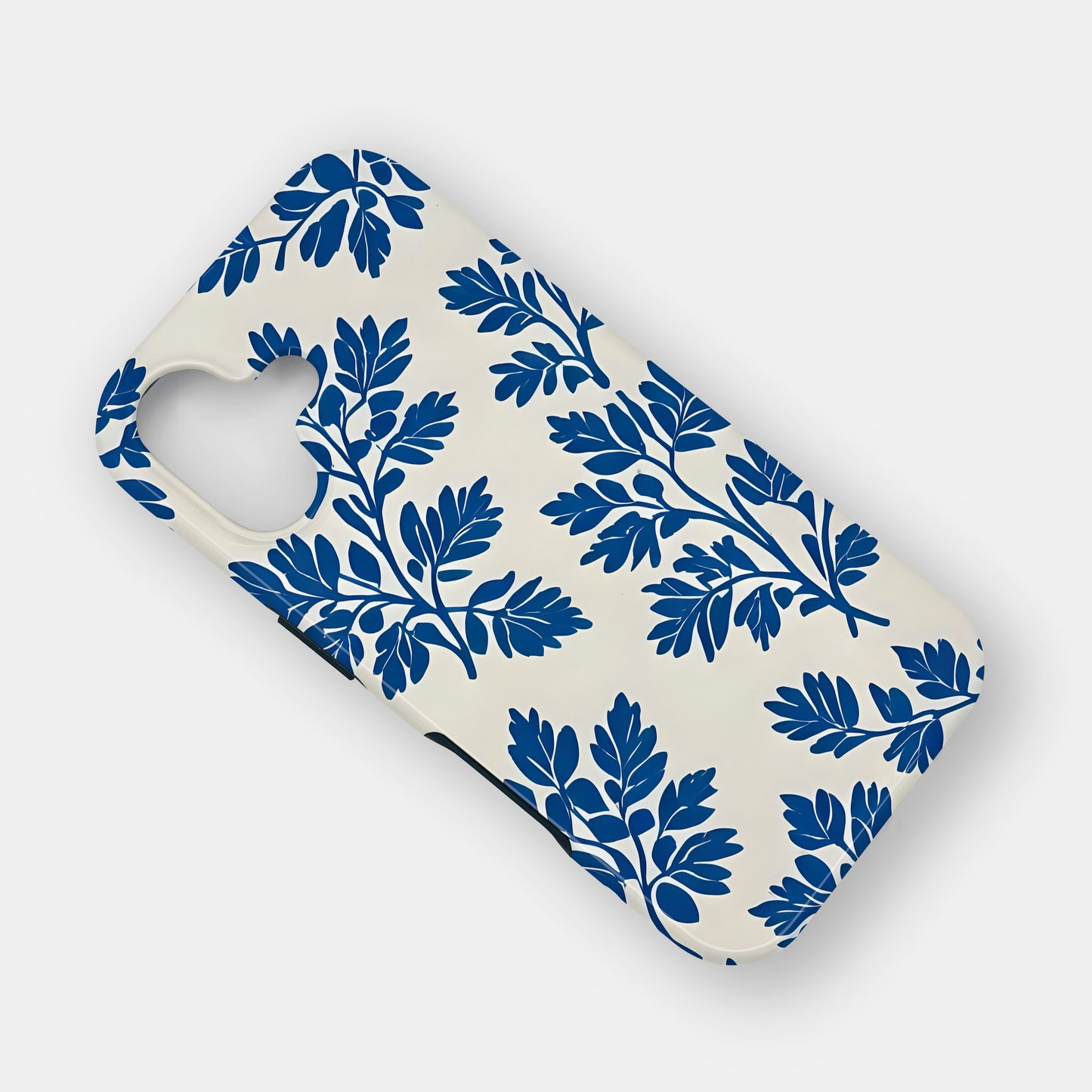 Royal Blue Abstract Floral Print Case Phone Case
