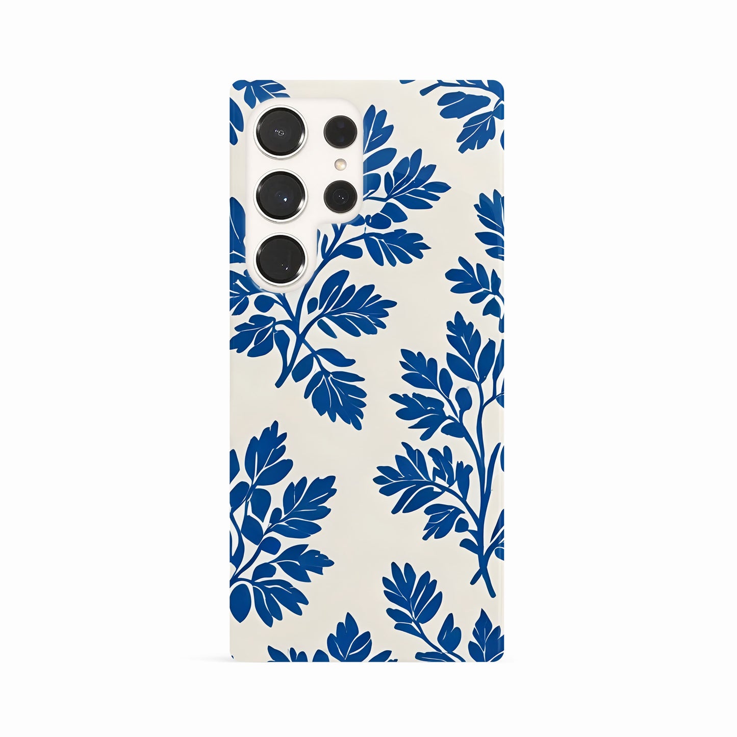 Royal Blue Abstract Floral Print Case Phone Case