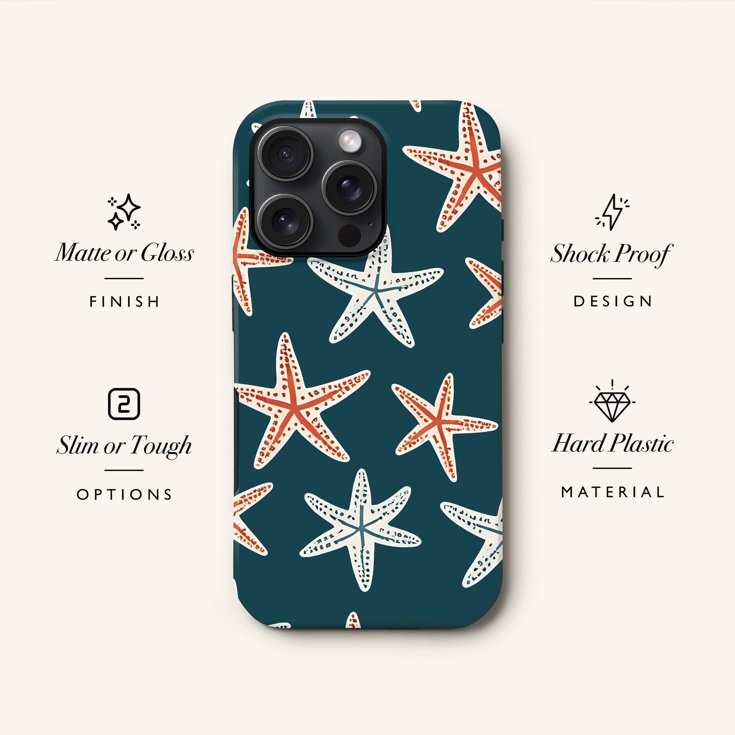 Abstract Star Fish Pattern Phone Case Phone Case