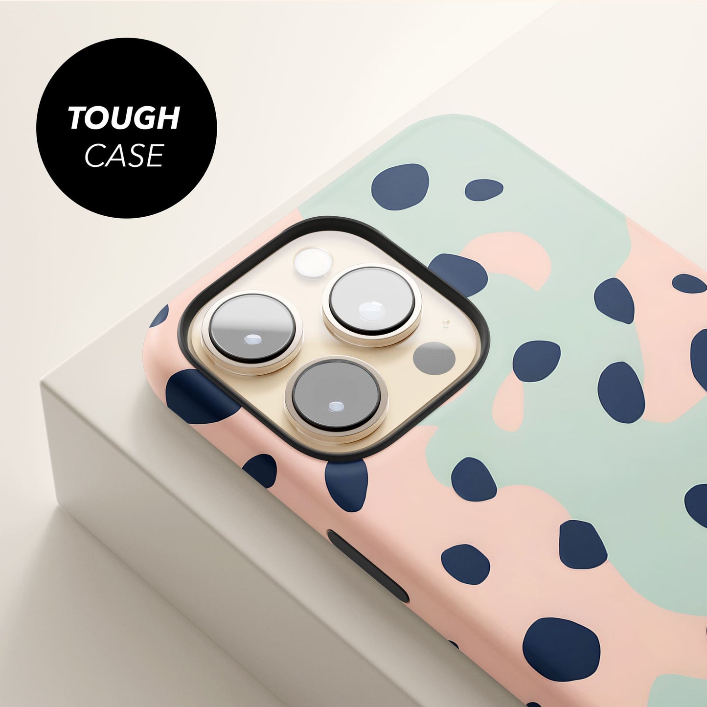 Abstract Peach Blue Leopard Print Case Phone Case