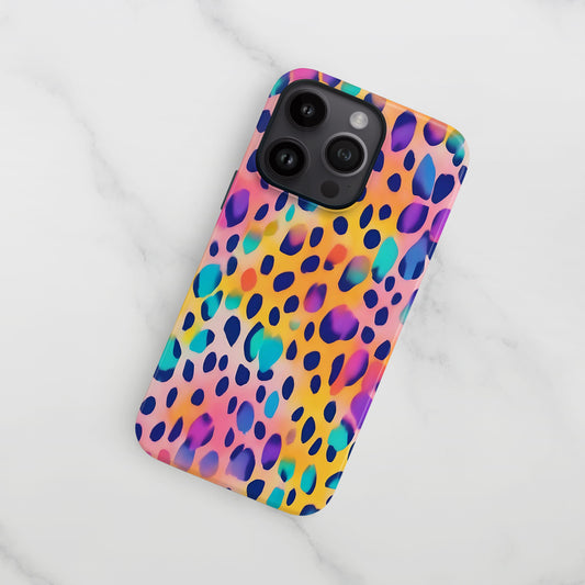 Abstract Rainbow Leopard Spots Print Case  Phone Case