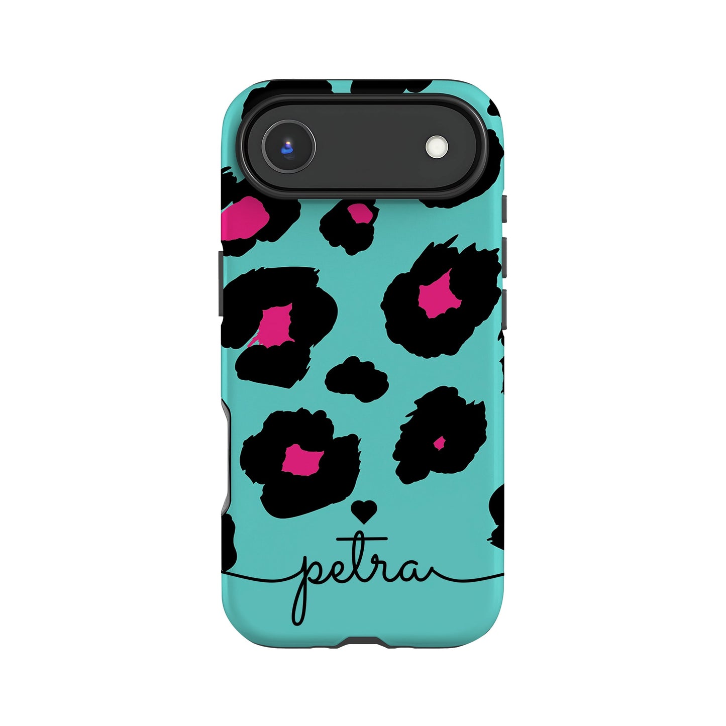 Aqua Leopard Print Phone Case iPhone 17 Air Phone Case