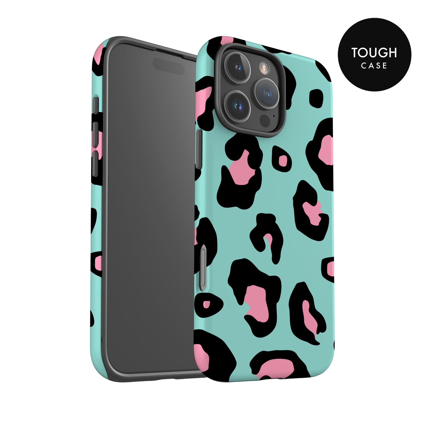 Blue and Pink Ice Leopard Print Case Phone Case