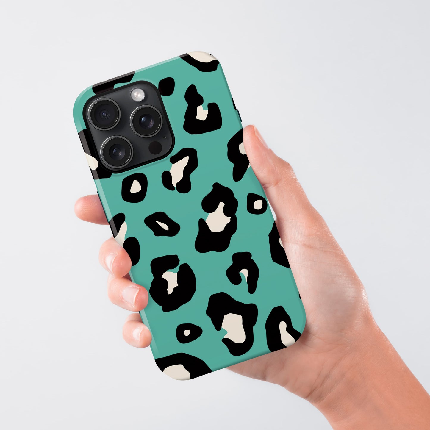 Aqua Leopard Print Spot Case Phone Case