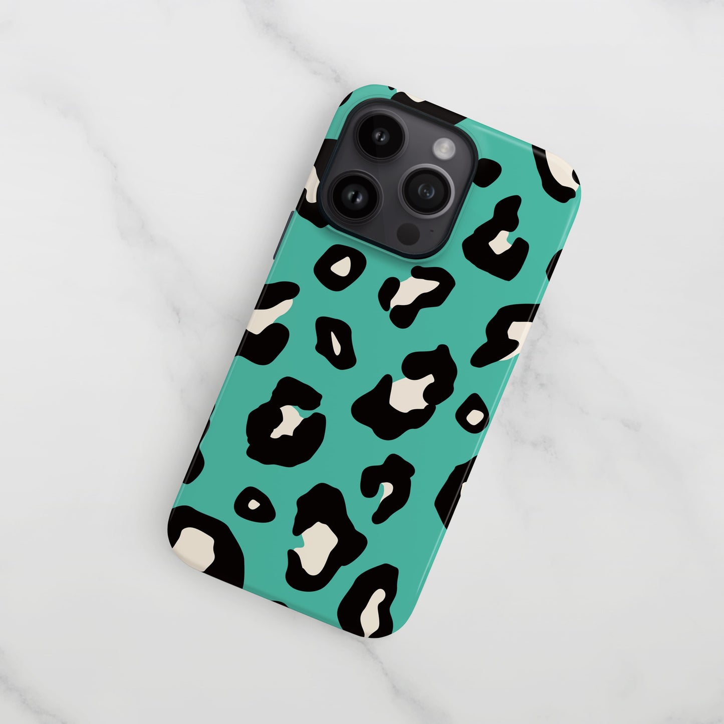 Aqua Leopard Print Spot Case Phone Case