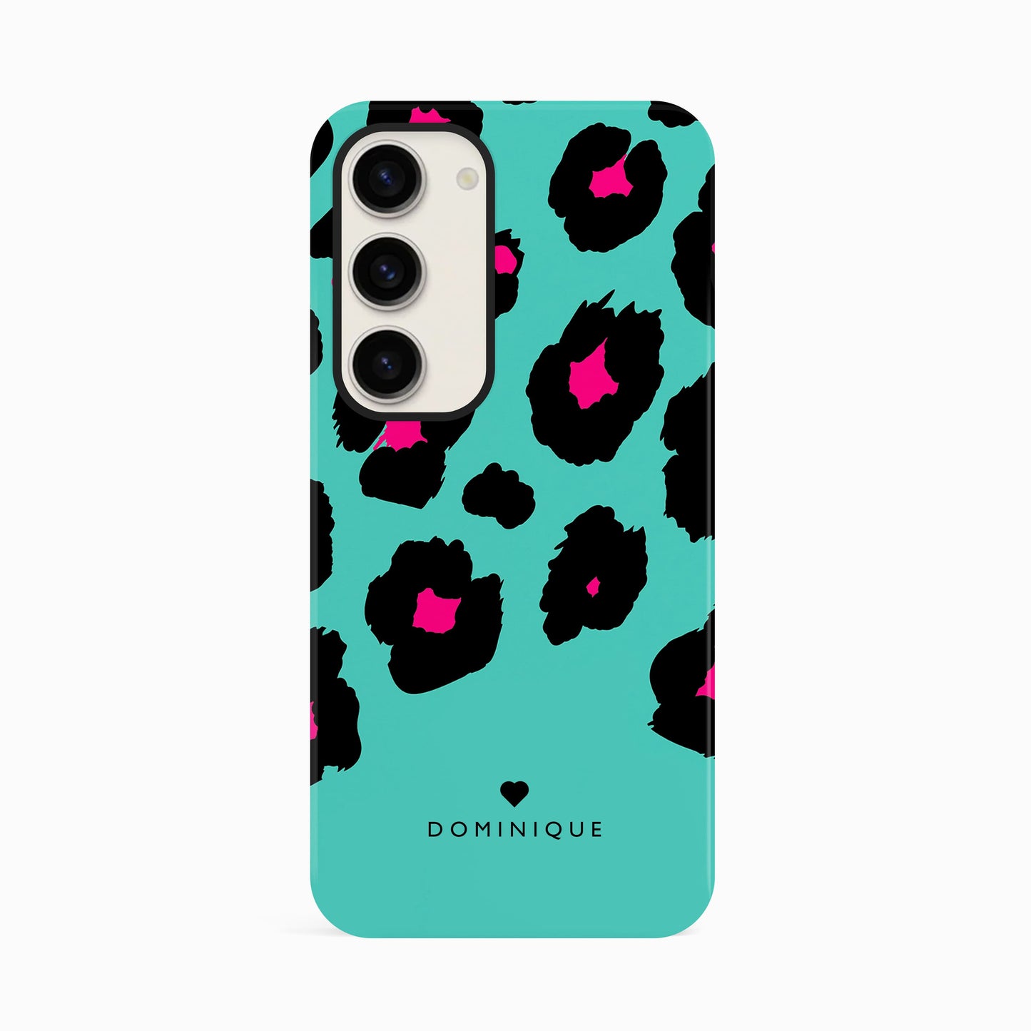 Leopard Print Personalised Heart Phone Case Phone Case
