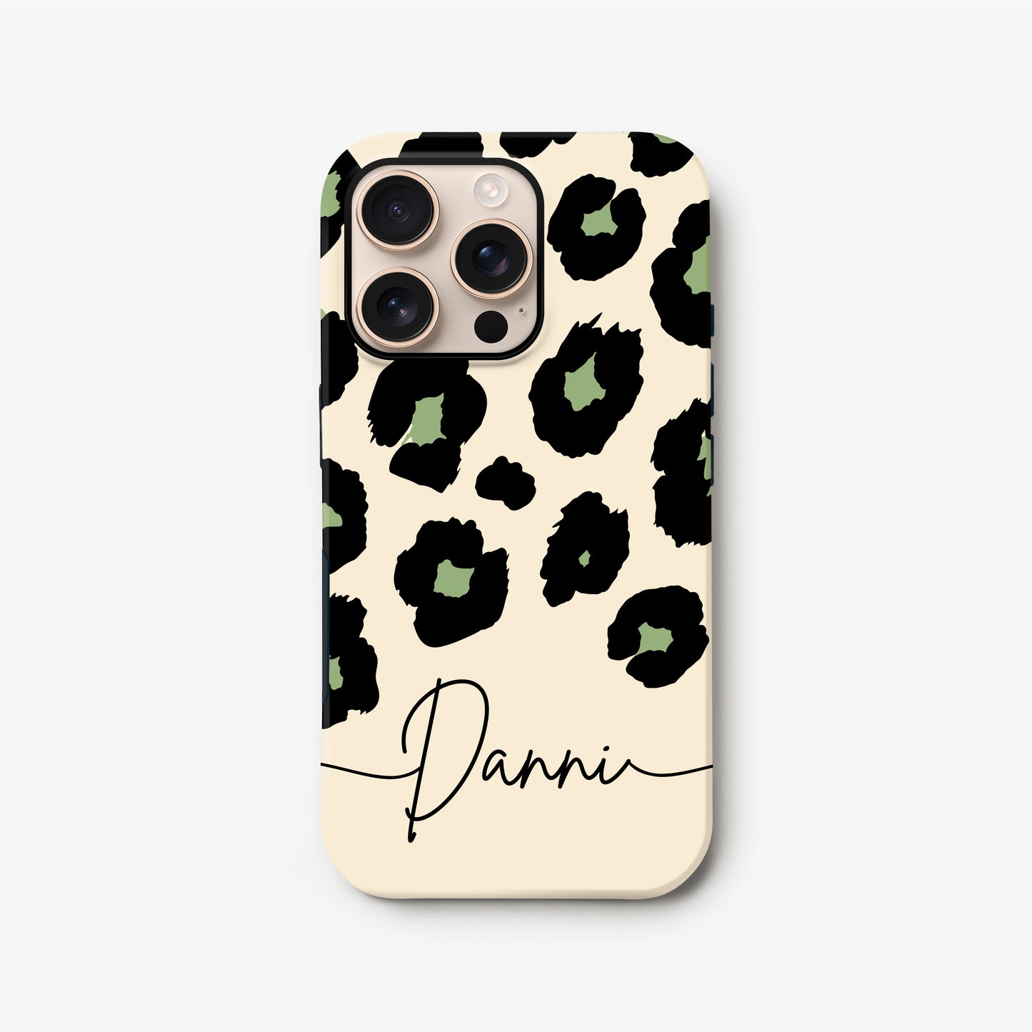 Avocado Cream Custom leopard Print Case iPhone 16 Phone Case