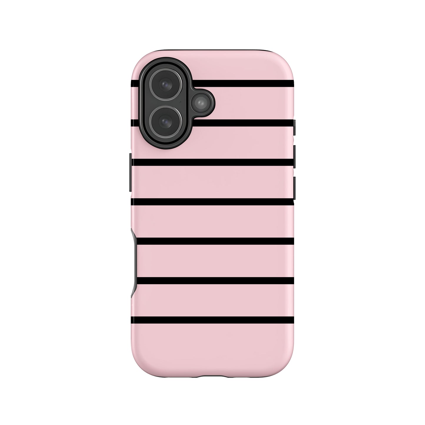 Pink & Black Striped Case Phone Case