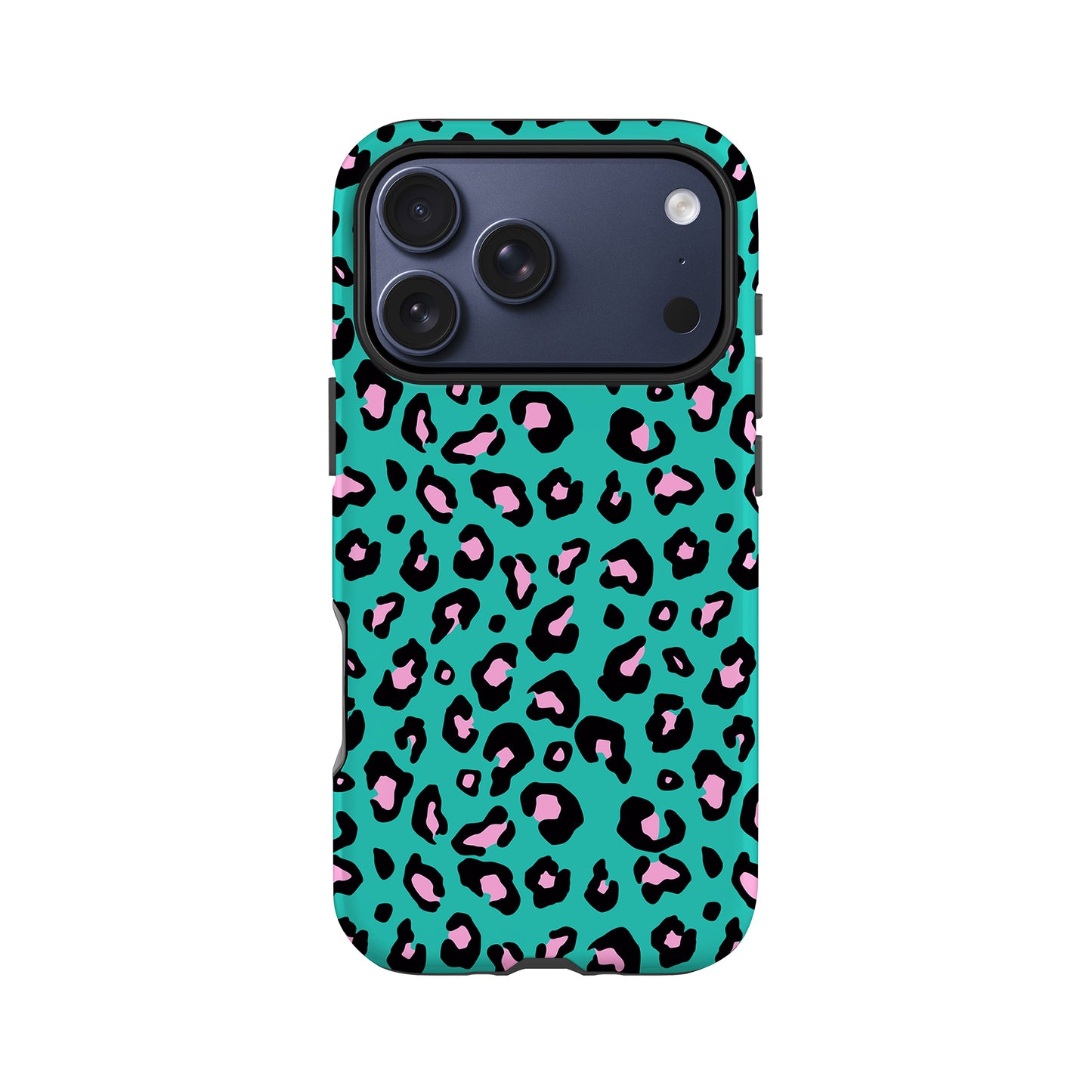 Blue and Pink Micro Leopard Print Phone Case iPhone 17 Pro Phone Case