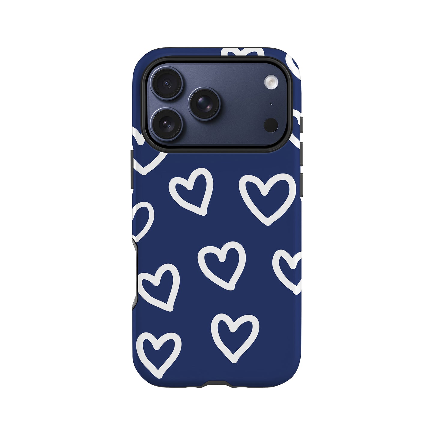 Navy Blue Heart Pattern Case Phone Case