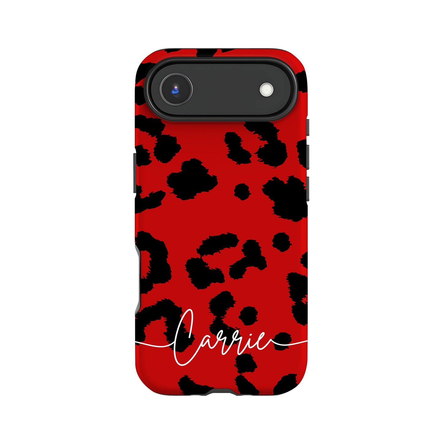 Red Leopard Print Personalised Phone Case iPhone 17 Air Phone Case