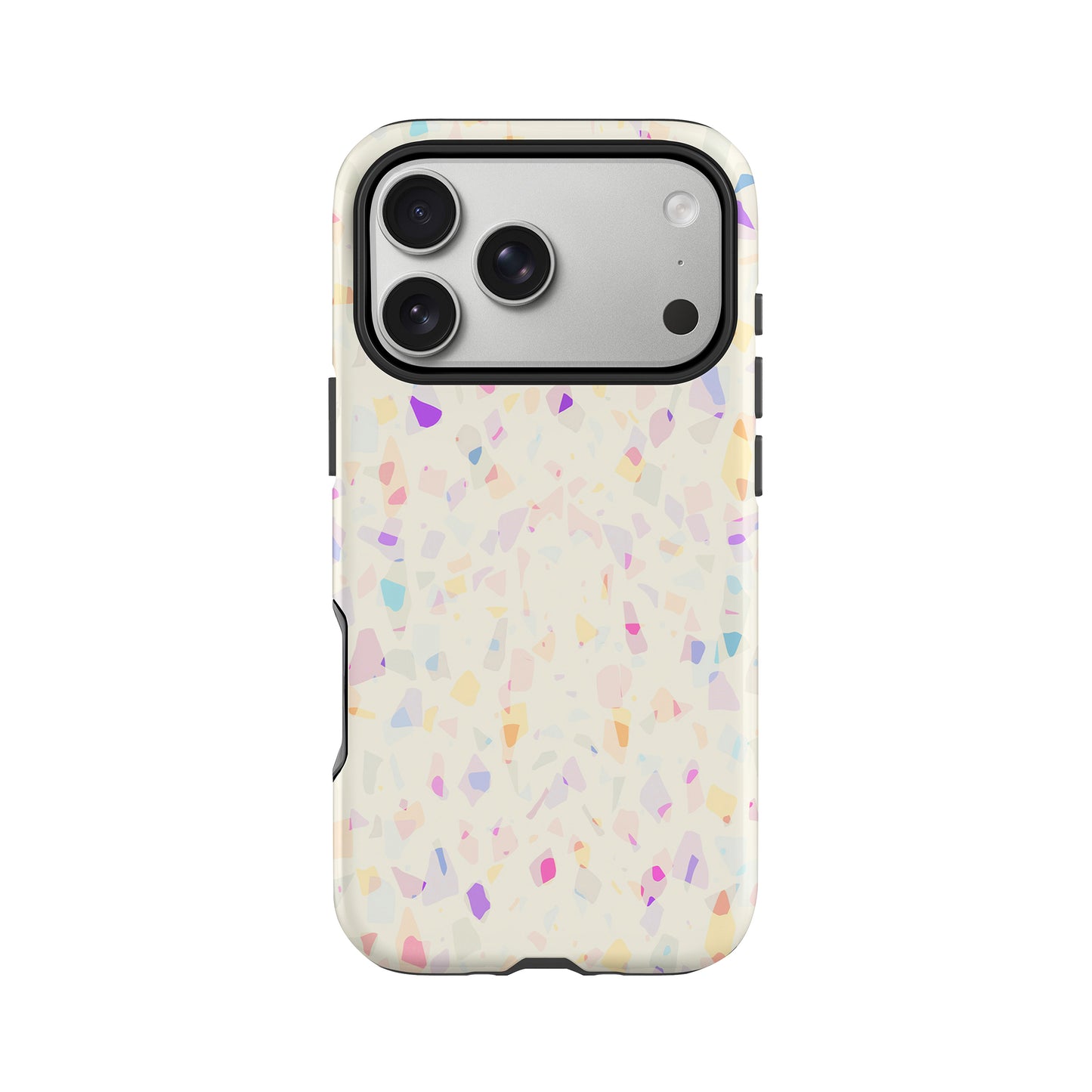 Pastel Rainbow Terrazzo Print Phone Case iPhone 17 Pro Phone Case