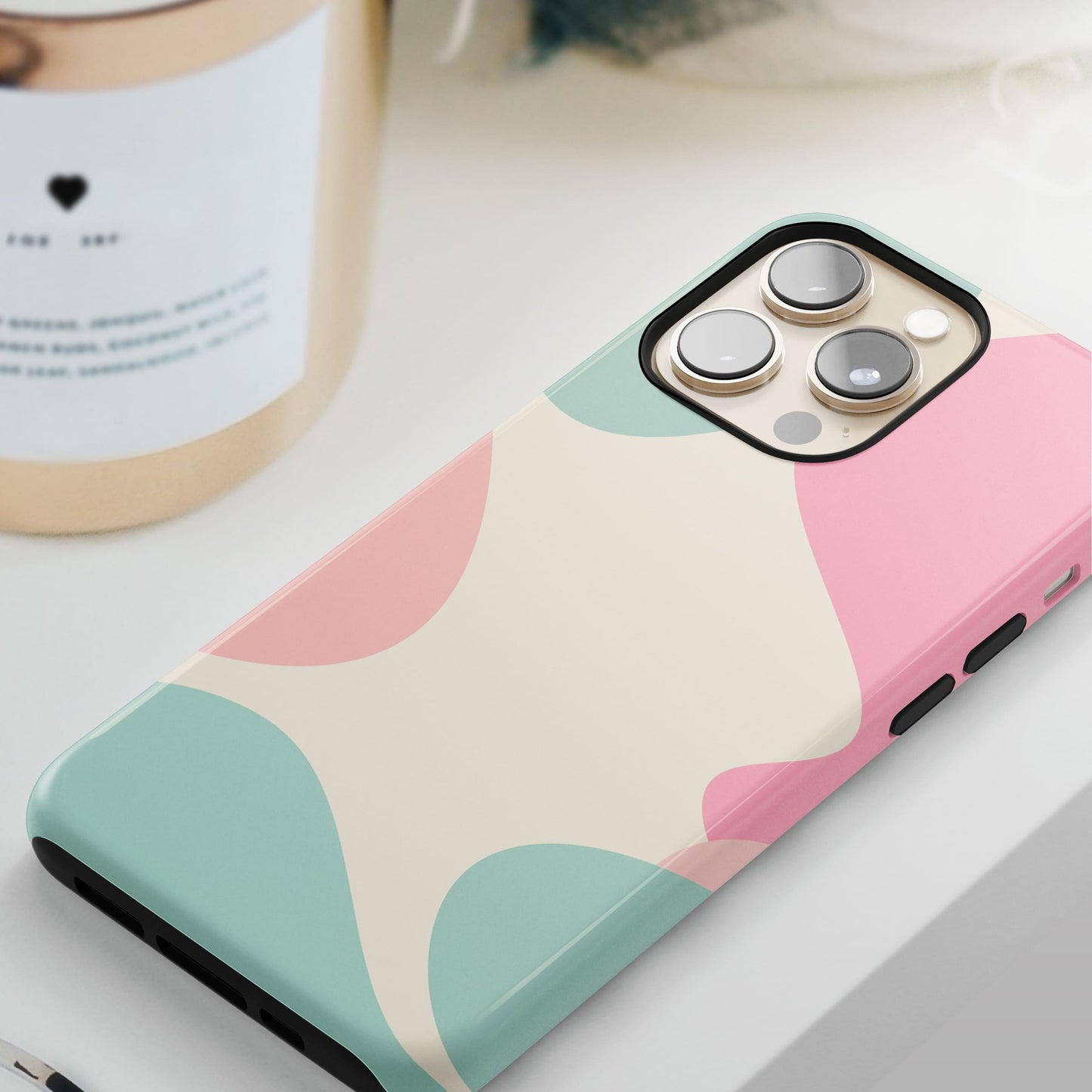 Baby Pink and Blue Personalised Abstract Case Phone Case